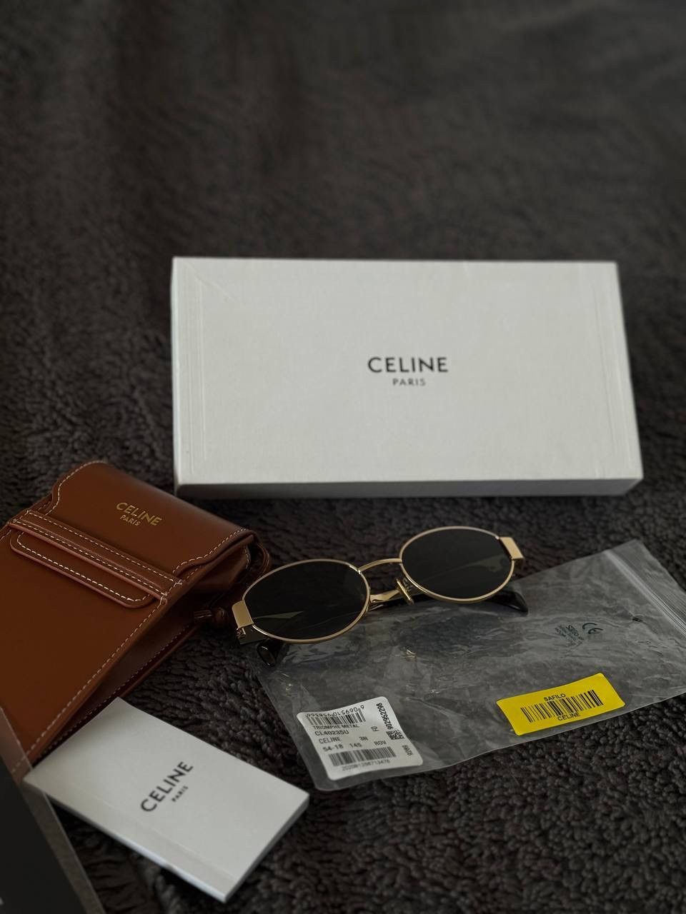 Celine Celine Triomphe Metal Oval Sunglasses Size ONE SIZE - 1 Thumbnail