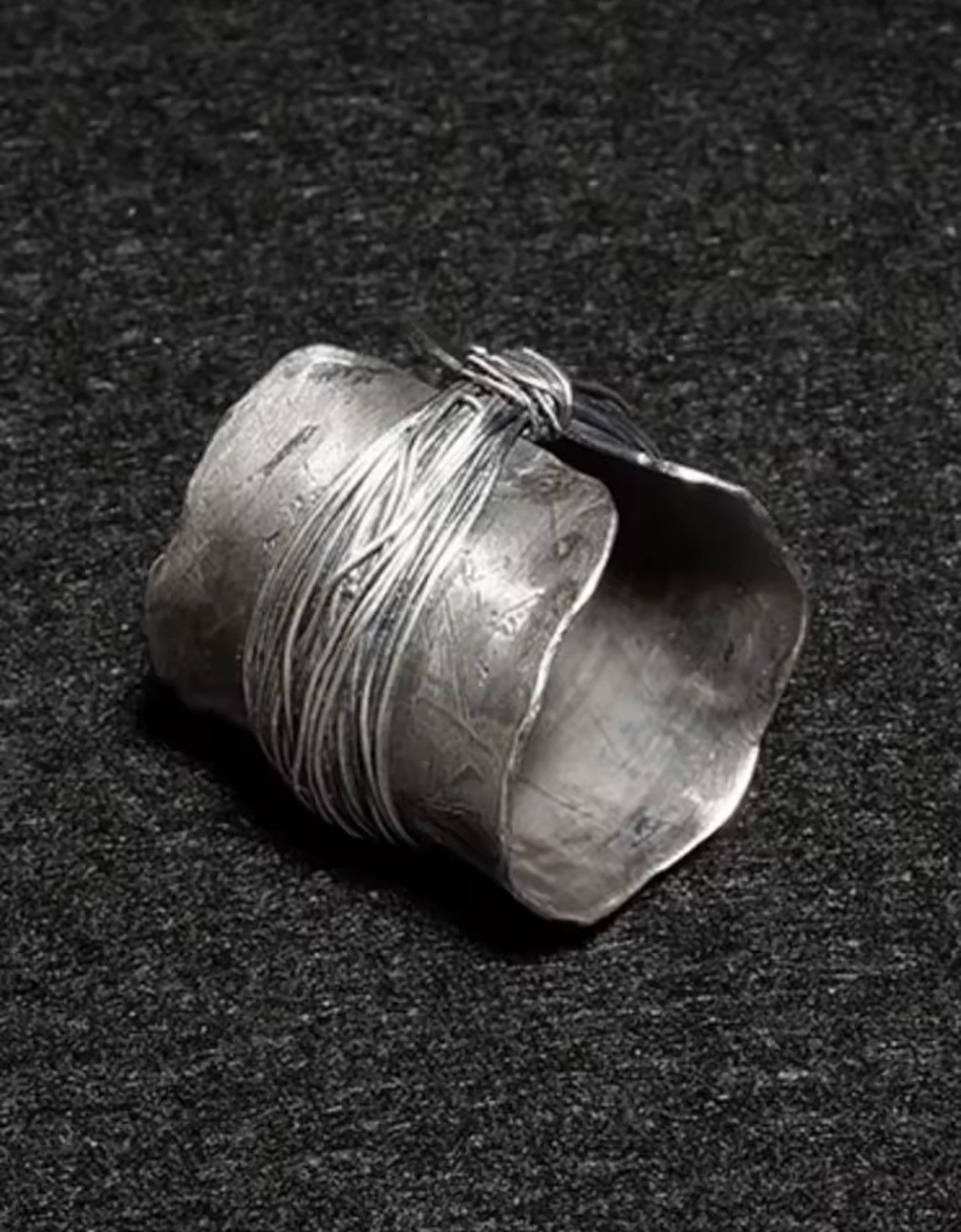Jewelry Retro Gothic Punk Style Cylinder Ring Size 6 Size ONE SIZE - 4 Thumbnail