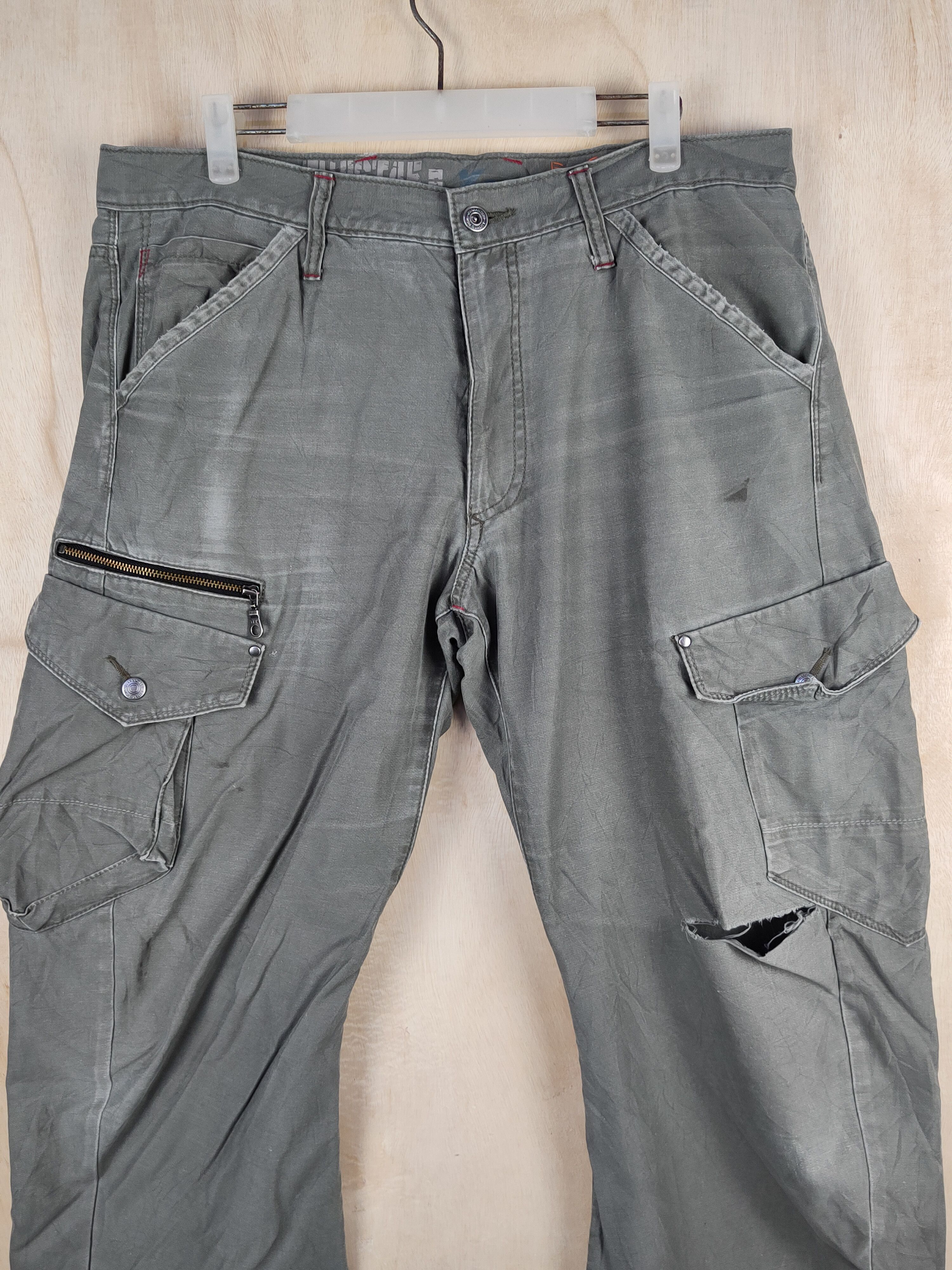 Japanese Brand Xebec Twist45 Green Multipocket Tactical Cargo Pants #S2416 Size US 36 / EU 52 - 2 Thumbnail