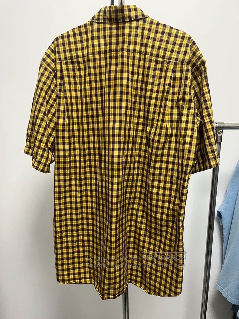 Balenciaga Balenciaga Yellow Gingham Collar Slogan Logo Short-Sleeve Size XS / US 0-2 / IT 36-38 - 2 Thumbnail