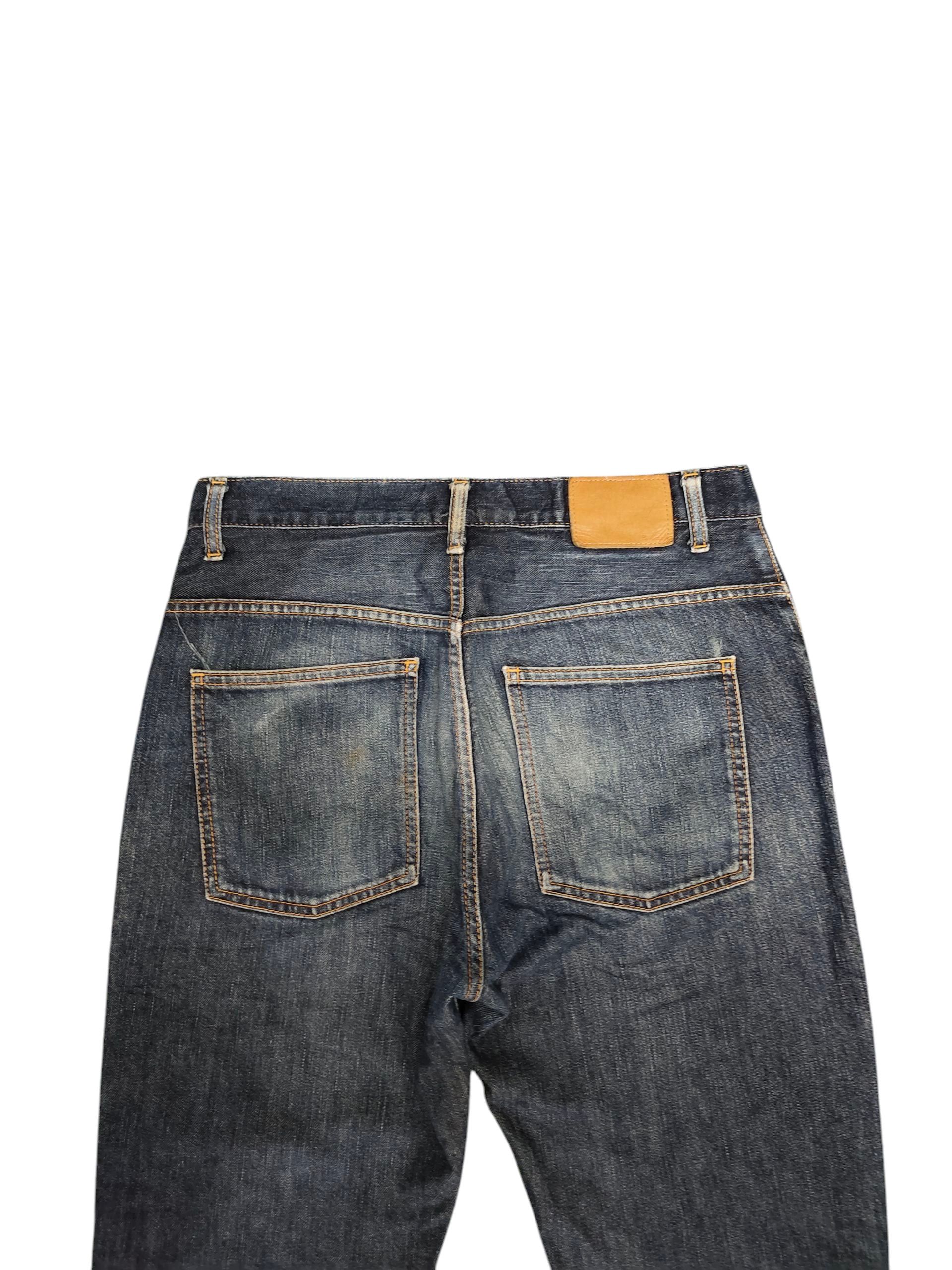 Beams Plus Beams Japan Asymmetrical Clawmark Faded Denim Jeans Size US 32 / EU 48 - 9 Thumbnail