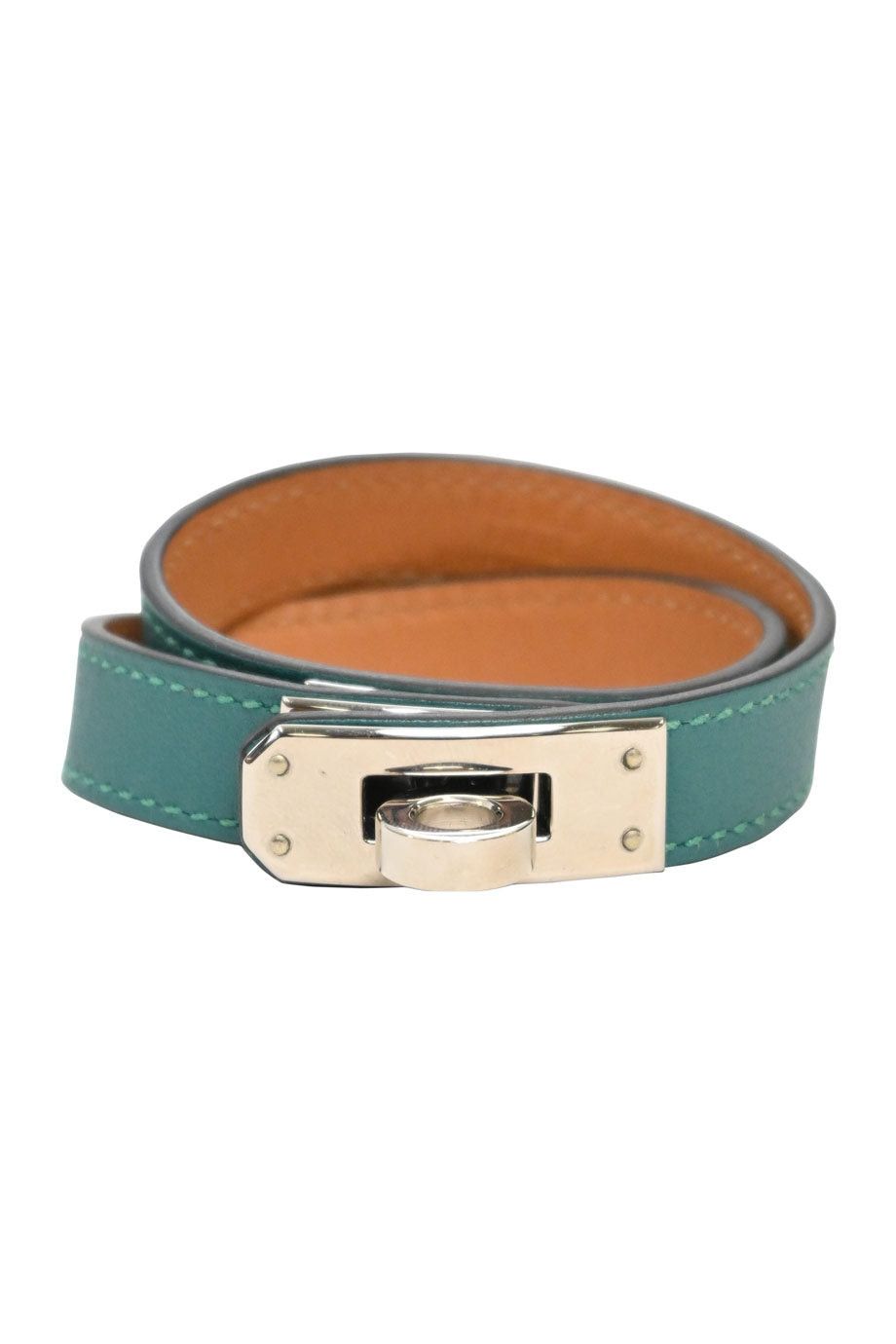 image of Hermes Malachite Green Kelly Double Tour Bracelet, Women's
