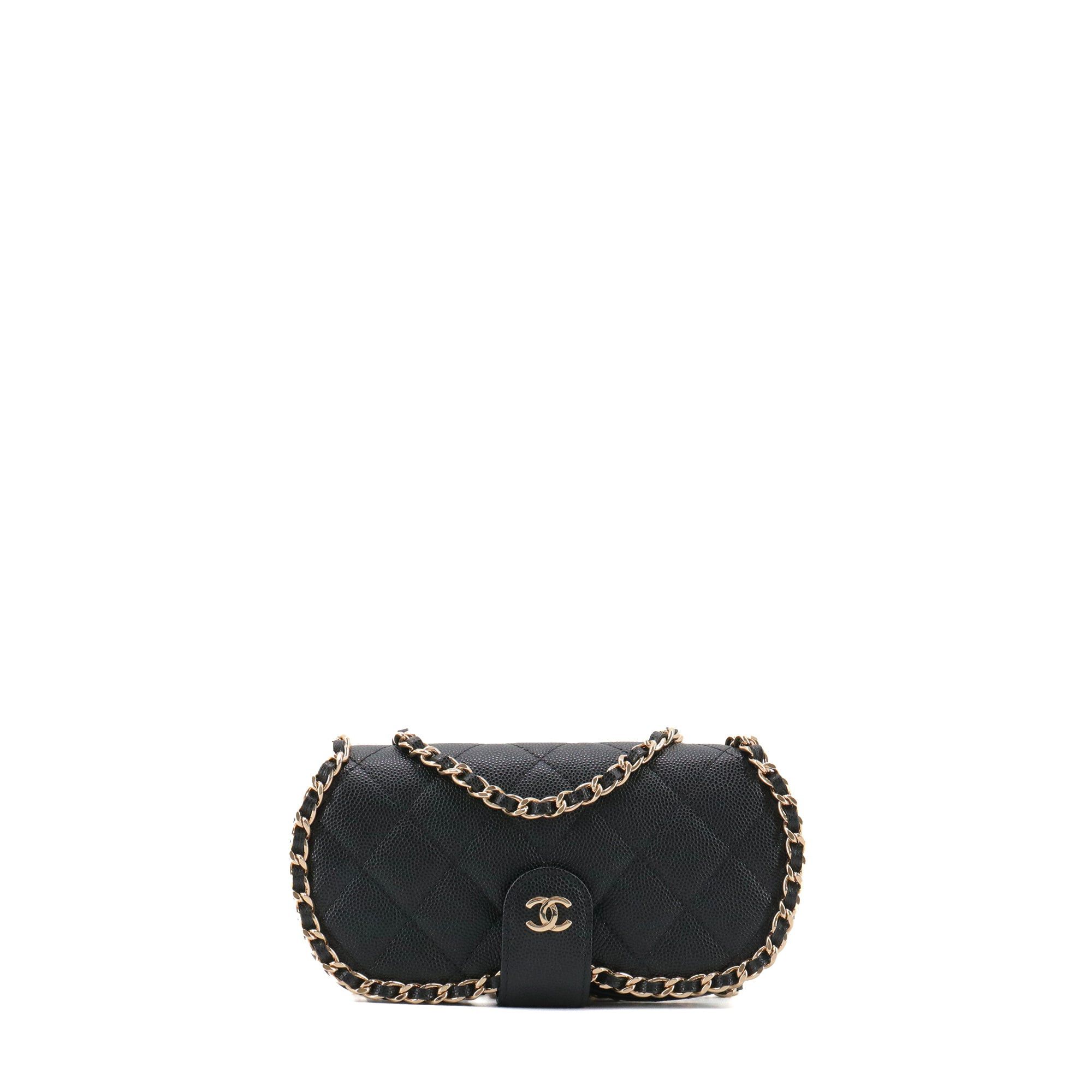 Chanel - Chanel Black Caviar Leather Shoulder Bag/eyeglass Case, Women's