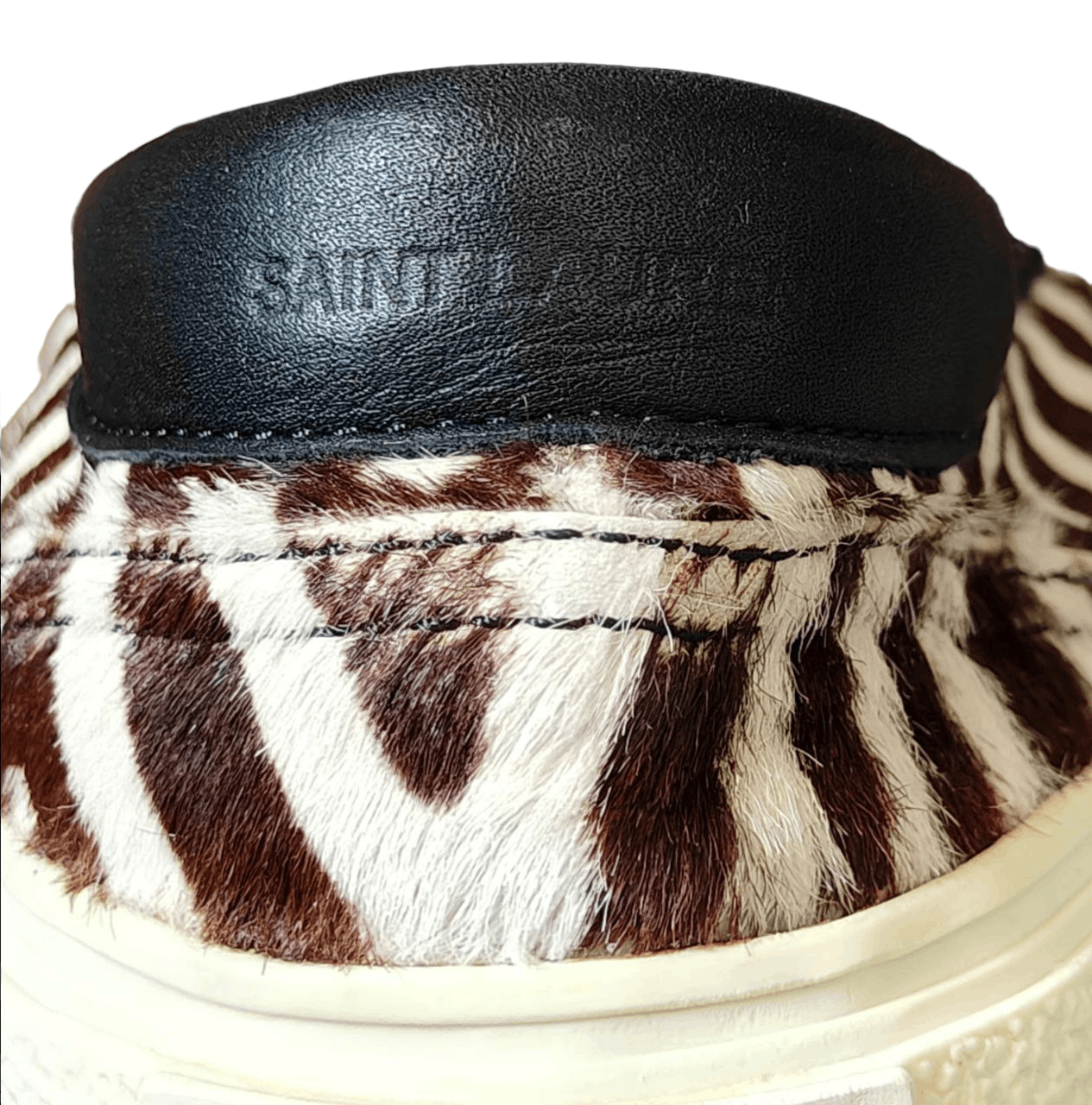 Hedi Slimane × Saint Laurent Paris Zebra Pony Slip On Size US 7 / IT 37 - 10 Thumbnail