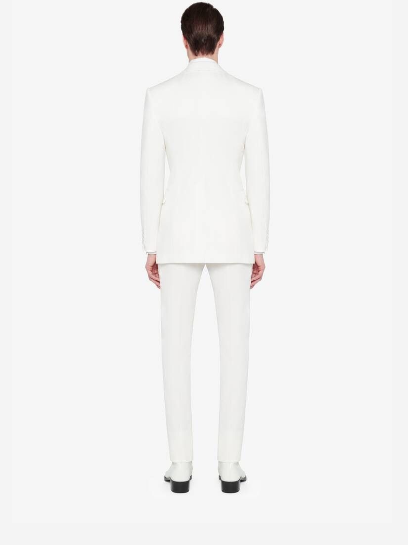 Alexander McQueen o1w1db10725 Tailored Cigarette Trousers in White Size US 36 / EU 52 - 4 Thumbnail