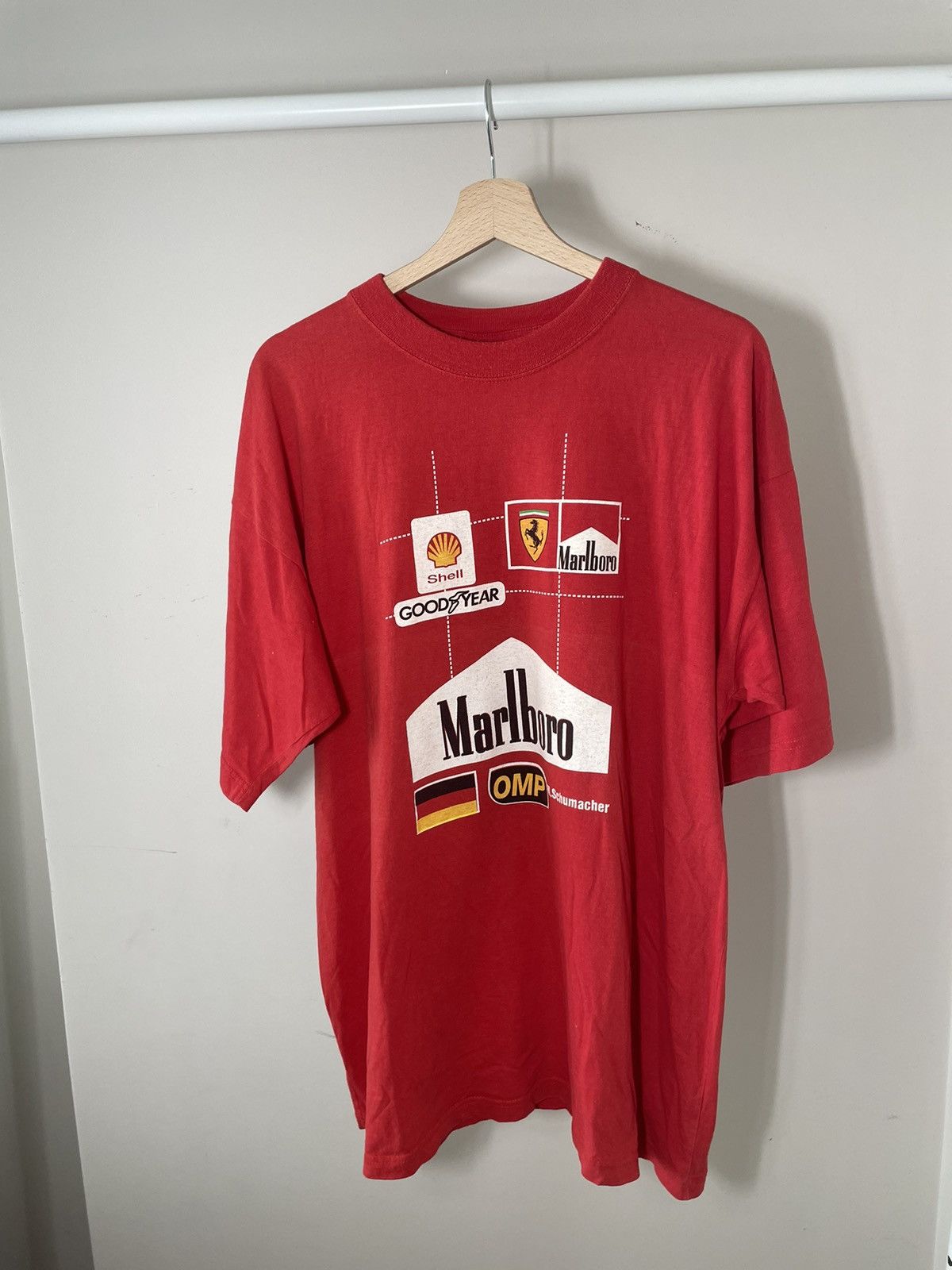 Ferrari × Marlboro × Vintage Vintage M.Schumacher Ferrari Malboro T-shirt Size US XXL / EU 58 / 5 - 3 Thumbnail