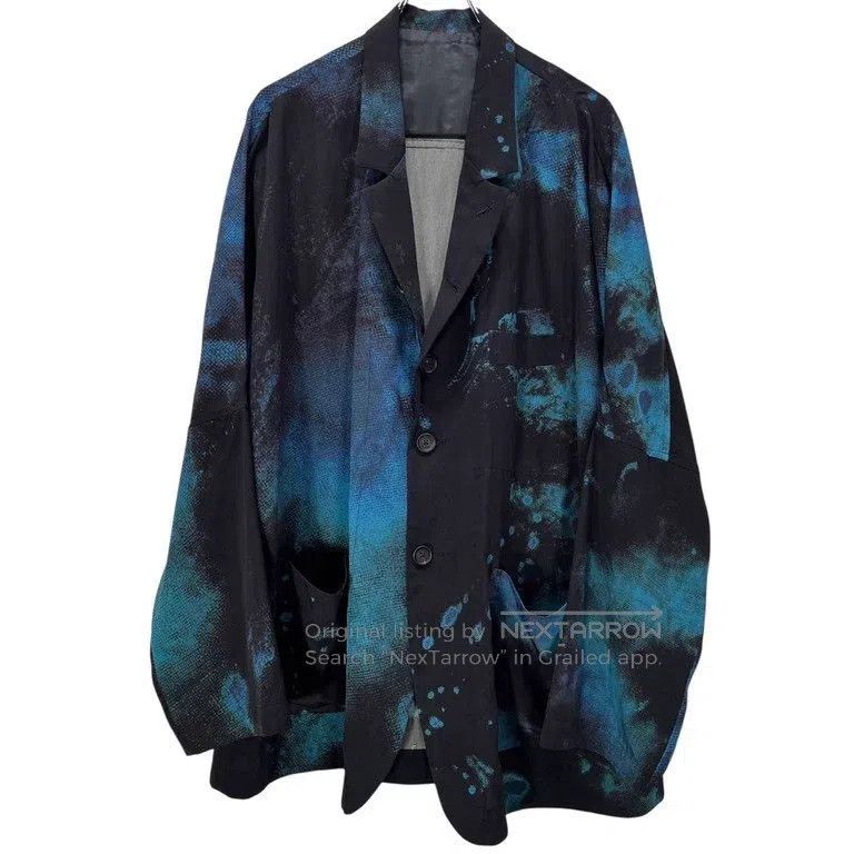 Yohji Yamamoto Yohji Yamamoto size 3 Splash-ink blazer Size 48R - 2 Thumbnail