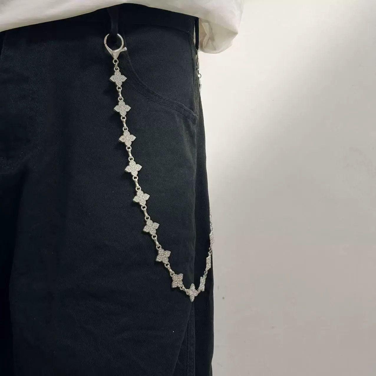 Vintage Retro hip-hop punk style jeans waist chain Size ONE SIZE - 2 Thumbnail