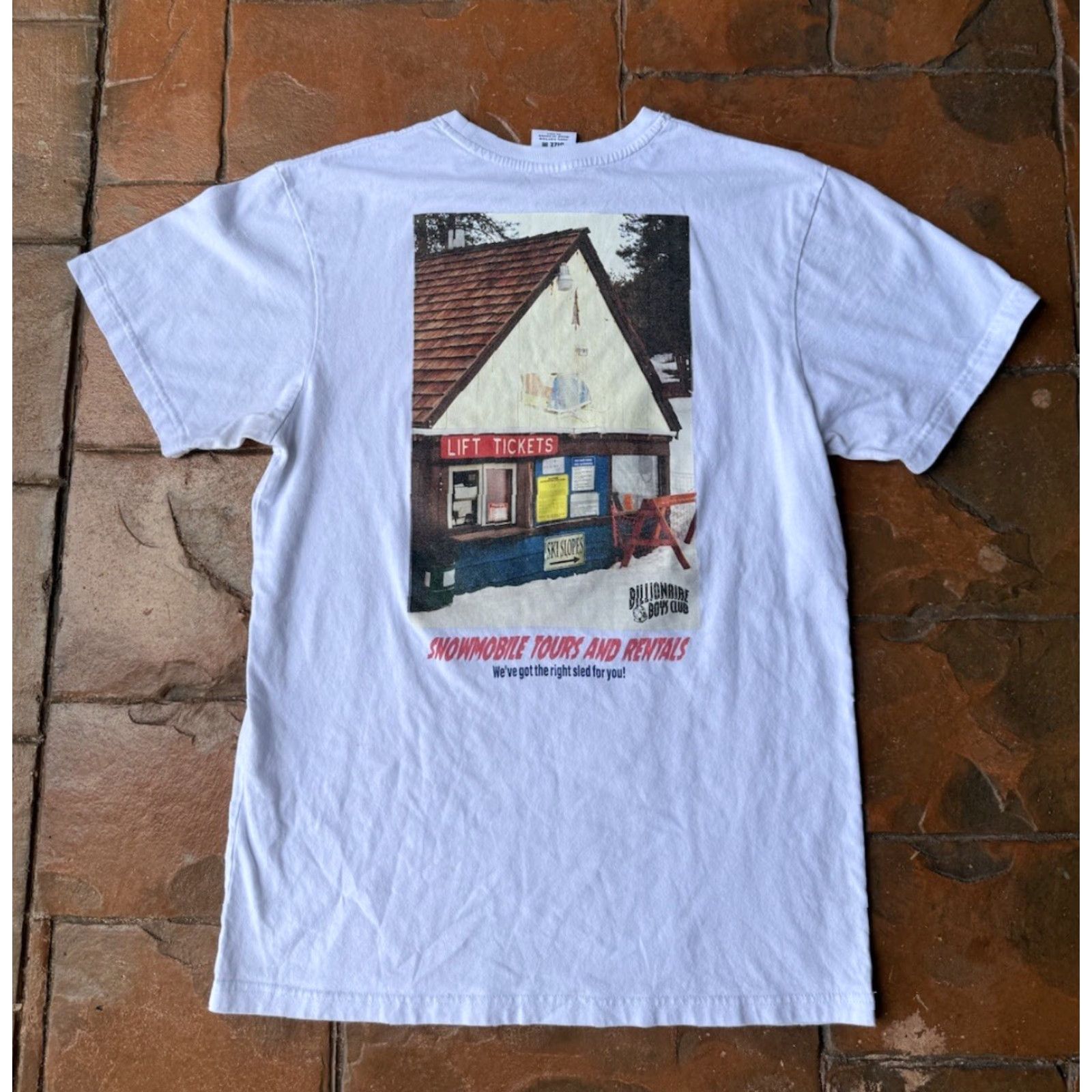 Billionaire Boys Club Billionaire Boys Club T-Shirt Snowmobile Medium White Mens Shirt Regular Crew Neck Logo Streetwear Size US M / EU 48-50 / 2 - 2 Thumbnail
