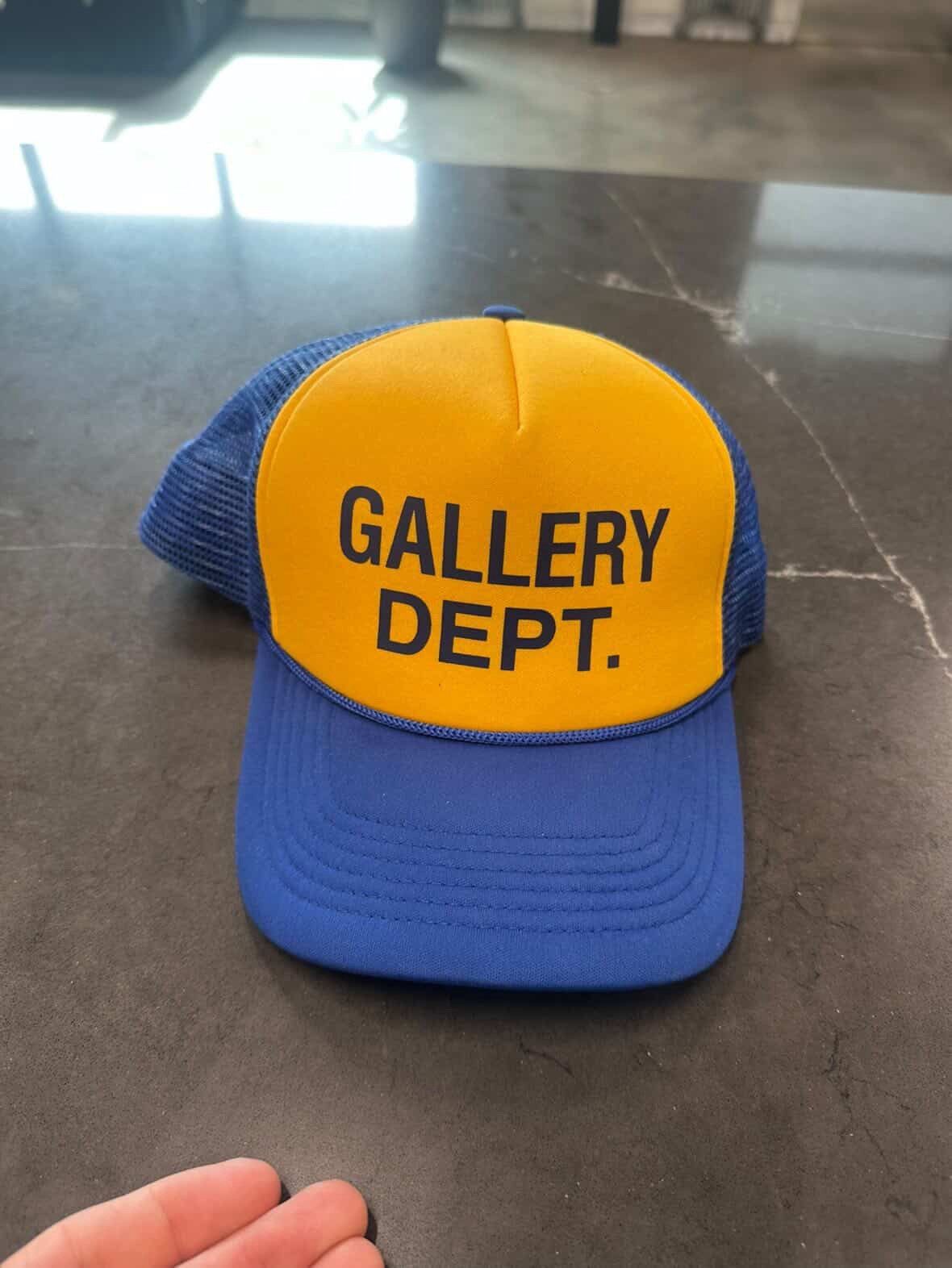 Gallery Dept. Gallery Dept. Logo Trucker Hat Blue Yellow Size ONE SIZE - 1 Thumbnail