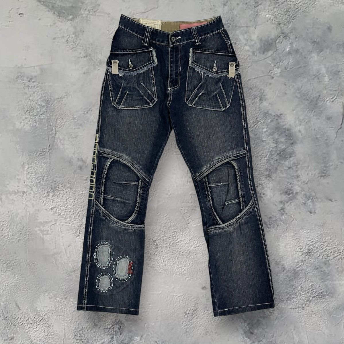 image of Archival Clothing x Avant Garde Bondage Fashion Pocket Army “Aoao” in Blue, Men's (Size 28)
