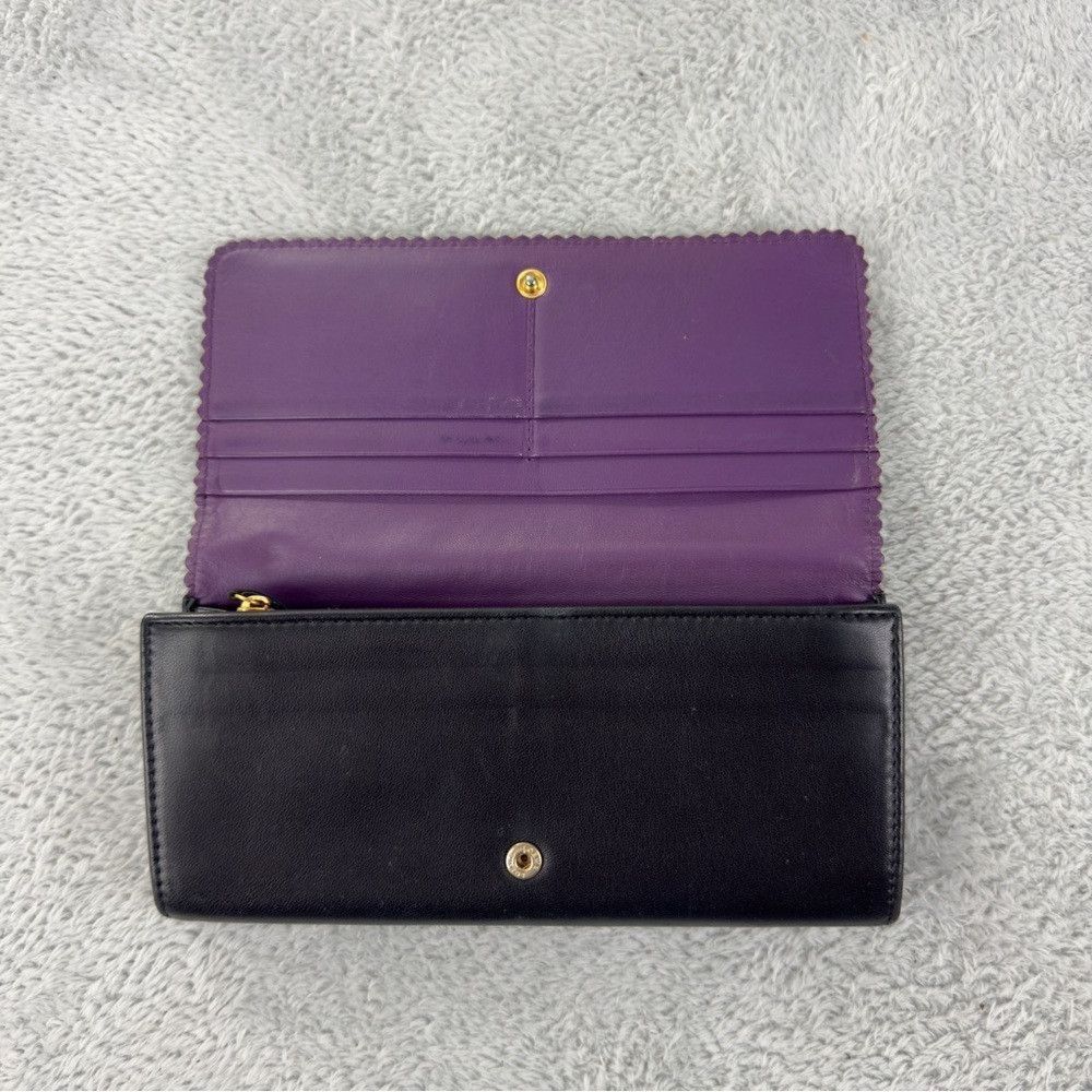 Loewe LOEWE Anagram Leather Long Bifold Wallet Black 100% Authent Size ONE SIZE - 2 Thumbnail