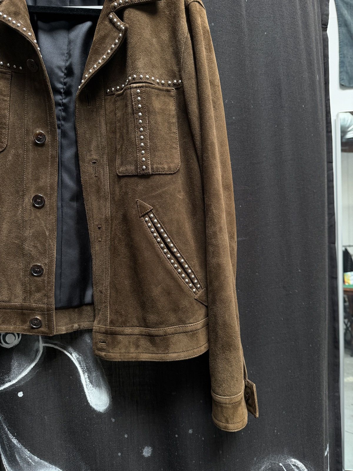 Saint Laurent Paris Saint Laurent Paris SS16 Suede Studded Western Jacket Size US M / EU 48-50 / 2 - 2 Thumbnail