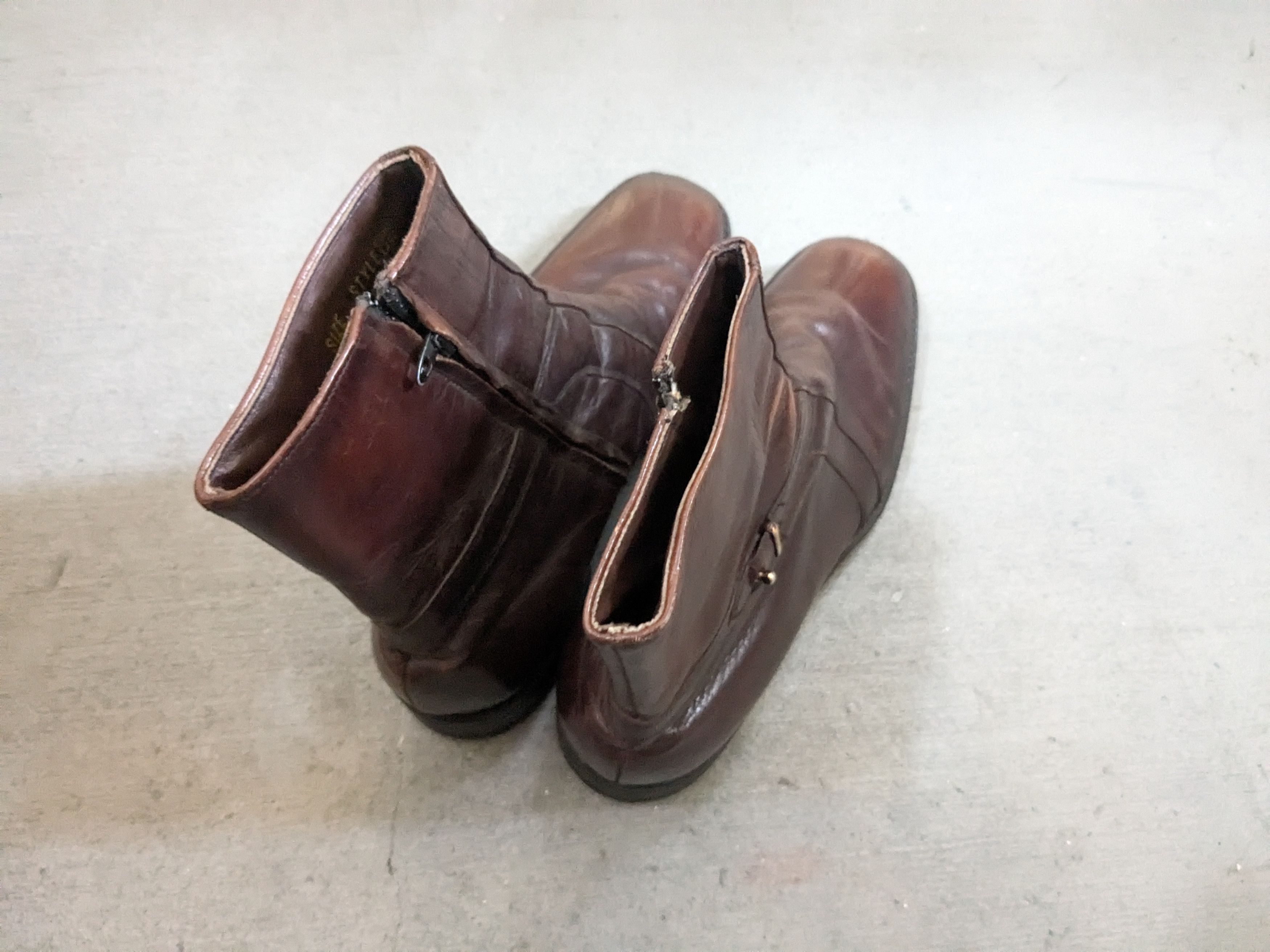 Sears Vintage Sears Side Zip Boots Brown Leather 8.5 D Size US 8.5 / EU 41-42 - 11 Thumbnail