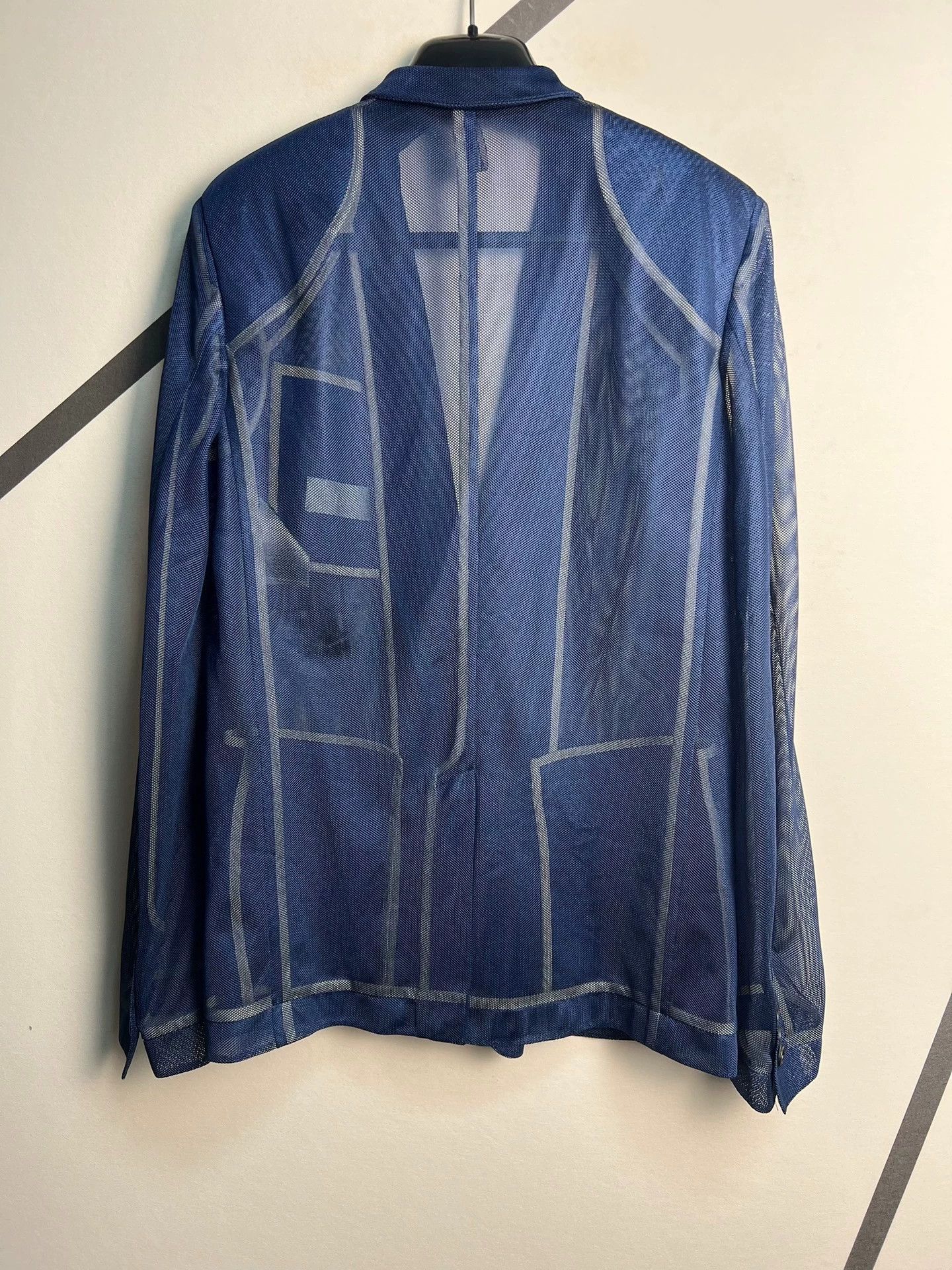 Dior Dior blue fishnet semi-sheer blazer Size 44R - 2 Thumbnail