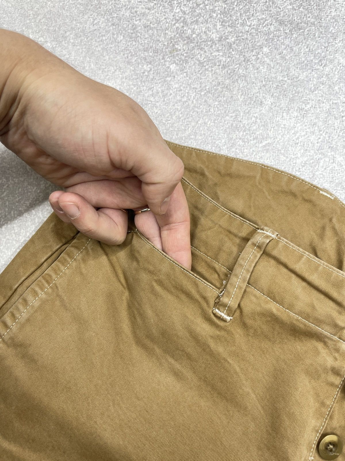 Polo Ralph Lauren Vintage Polo Ralph Lauren Baggy Cowboy Pants Beige Y2K Rugby Size 30" / US 8 / IT 44 - 11 Thumbnail