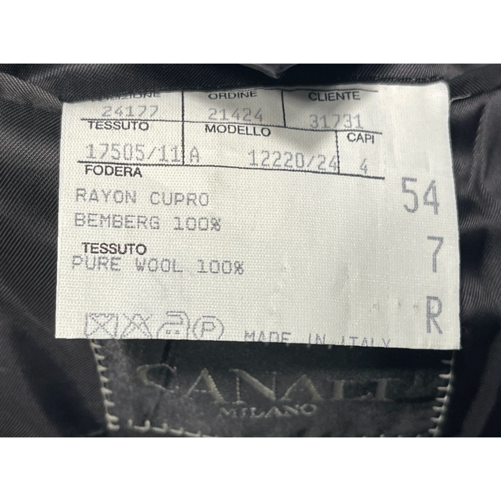 Canali Canali Milano Blazer - Wool Pinstripe - Single-Breasted Two-Button - Gray - 54R - Made in Italy - Men’s Jacket Size 54R - 7 Thumbnail