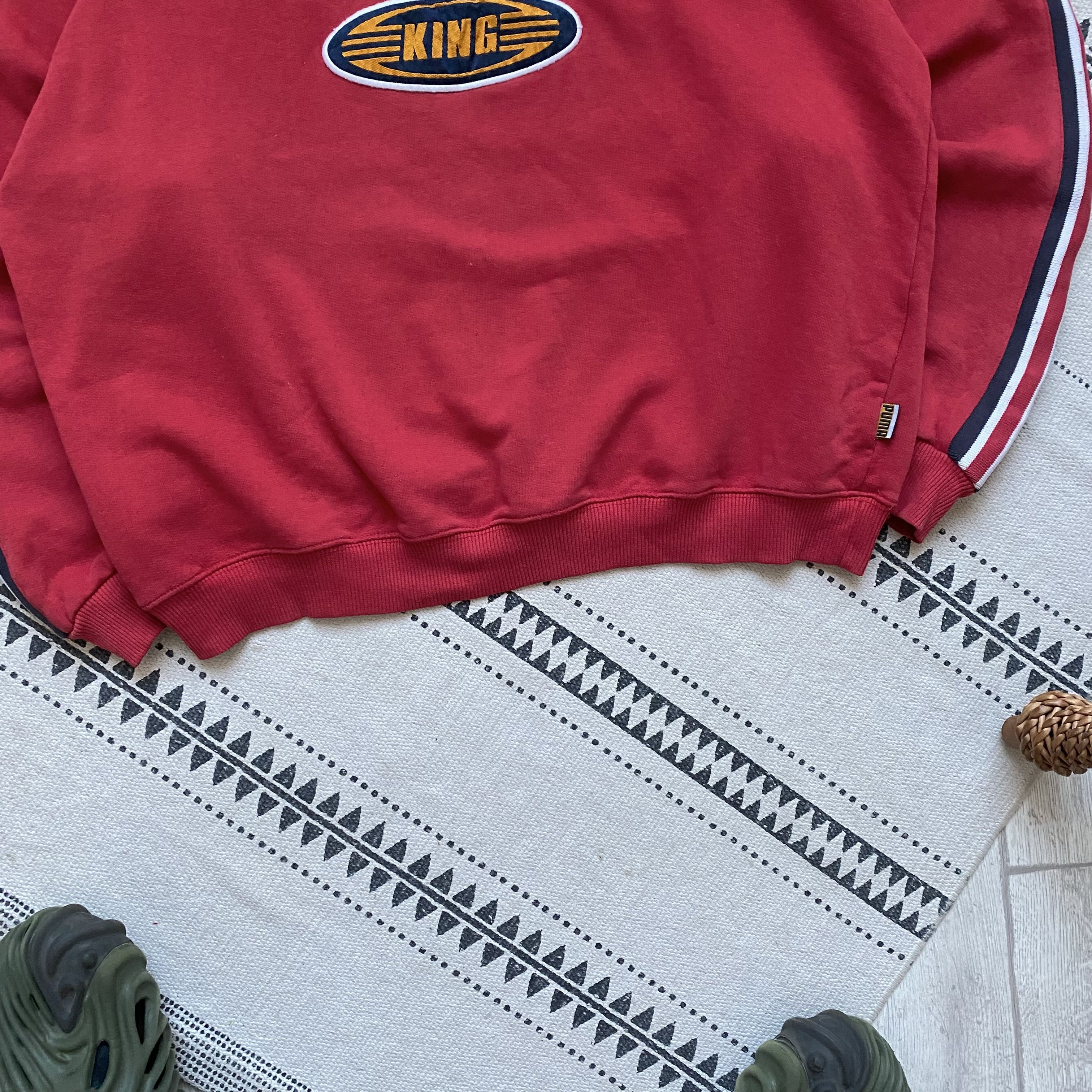 Puma 🔥 Rare Vintage 80s Puma King Boxy sweatshirt Cropped Size US L / EU 52-54 / 3 - 3 Thumbnail