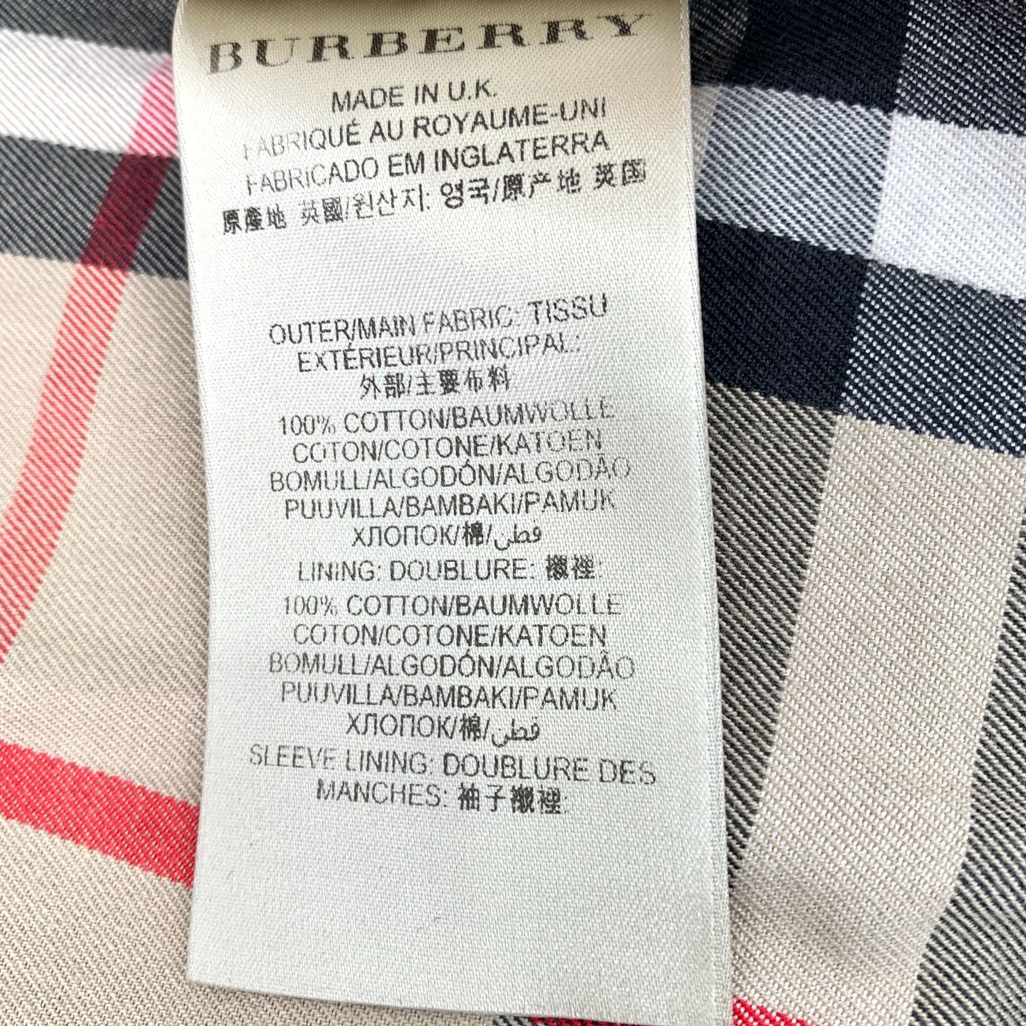 Burberry Burberry Black Double-Breasted Cotton Trench Coat With Belt Size S / US 4 / IT 40 - 4 Thumbnail