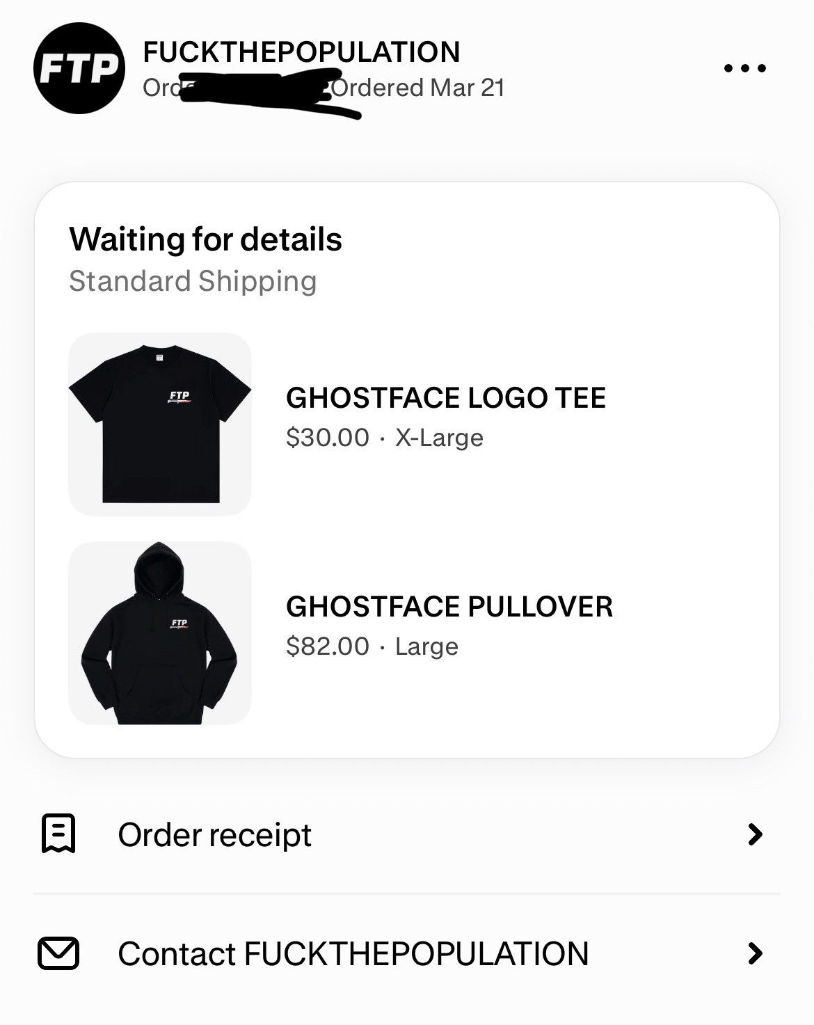 Fuck The Population × G59 Records GHOSTFACE PULLOVER Size US L / EU 52-54 / 3 - 3 Thumbnail