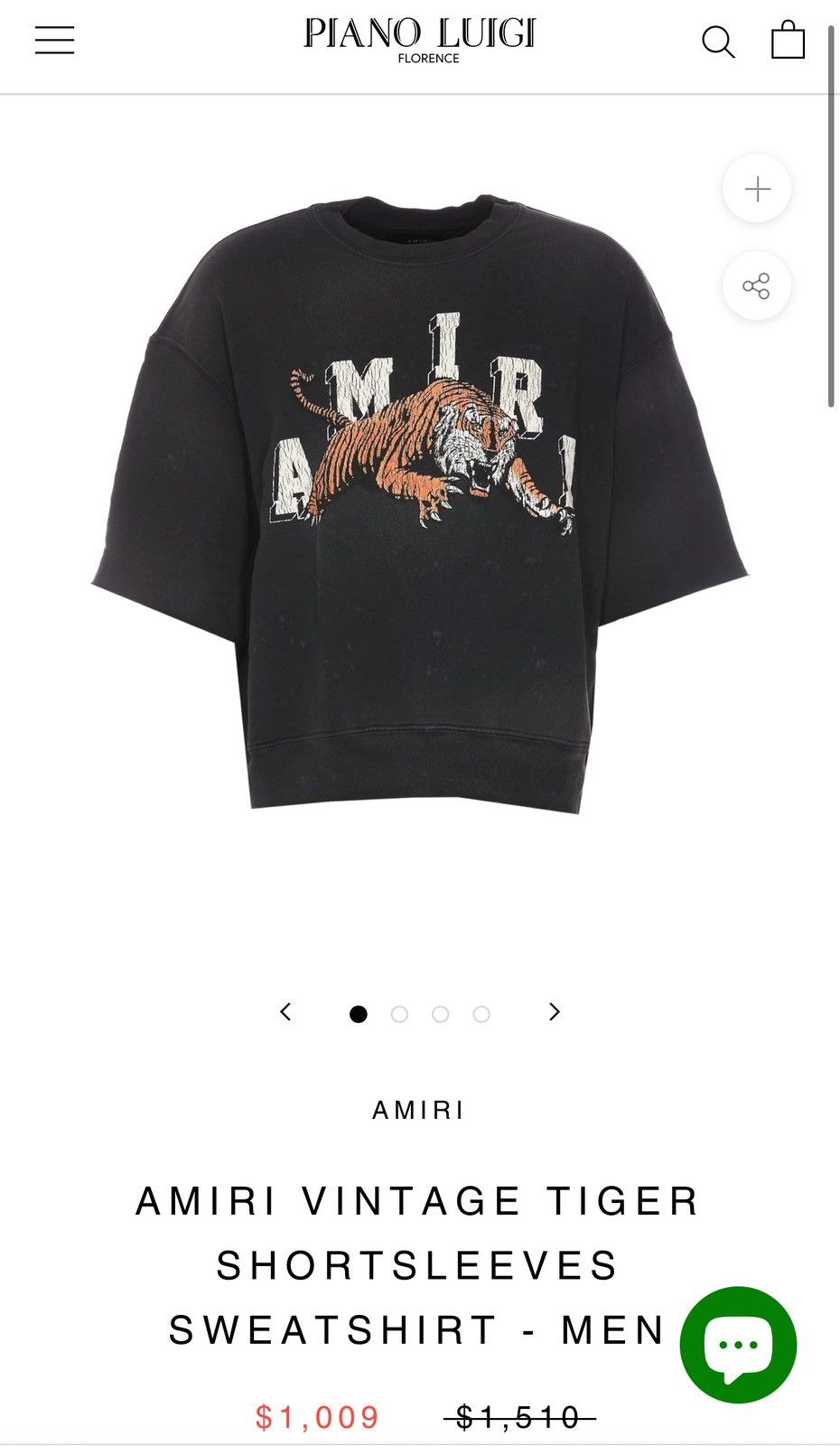 Amiri Amiri Vintage Tiger Shortsleeve Sweatshirt Tee Size US S / EU 44-46 / 1 - 7 Thumbnail