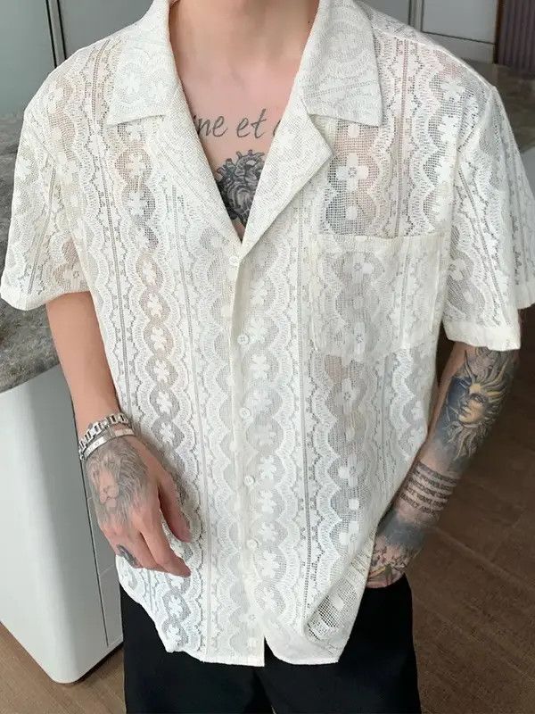 Japanese Brand Mibuki x Kubo Retro design paisley lace cuban collar shirt Size US L / EU 52-54 / 3 - 1 Thumbnail