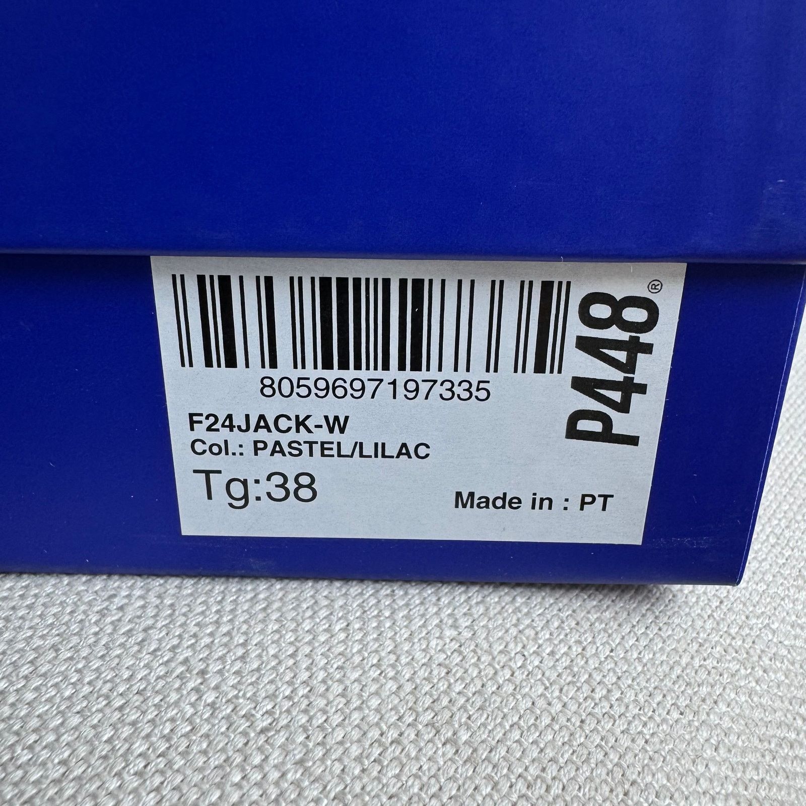 P448 P448 Jack Perforated Sneaker Pastel/Lilac Leather EU 38 Size US 7.5 / IT 37.5 - 13 Thumbnail