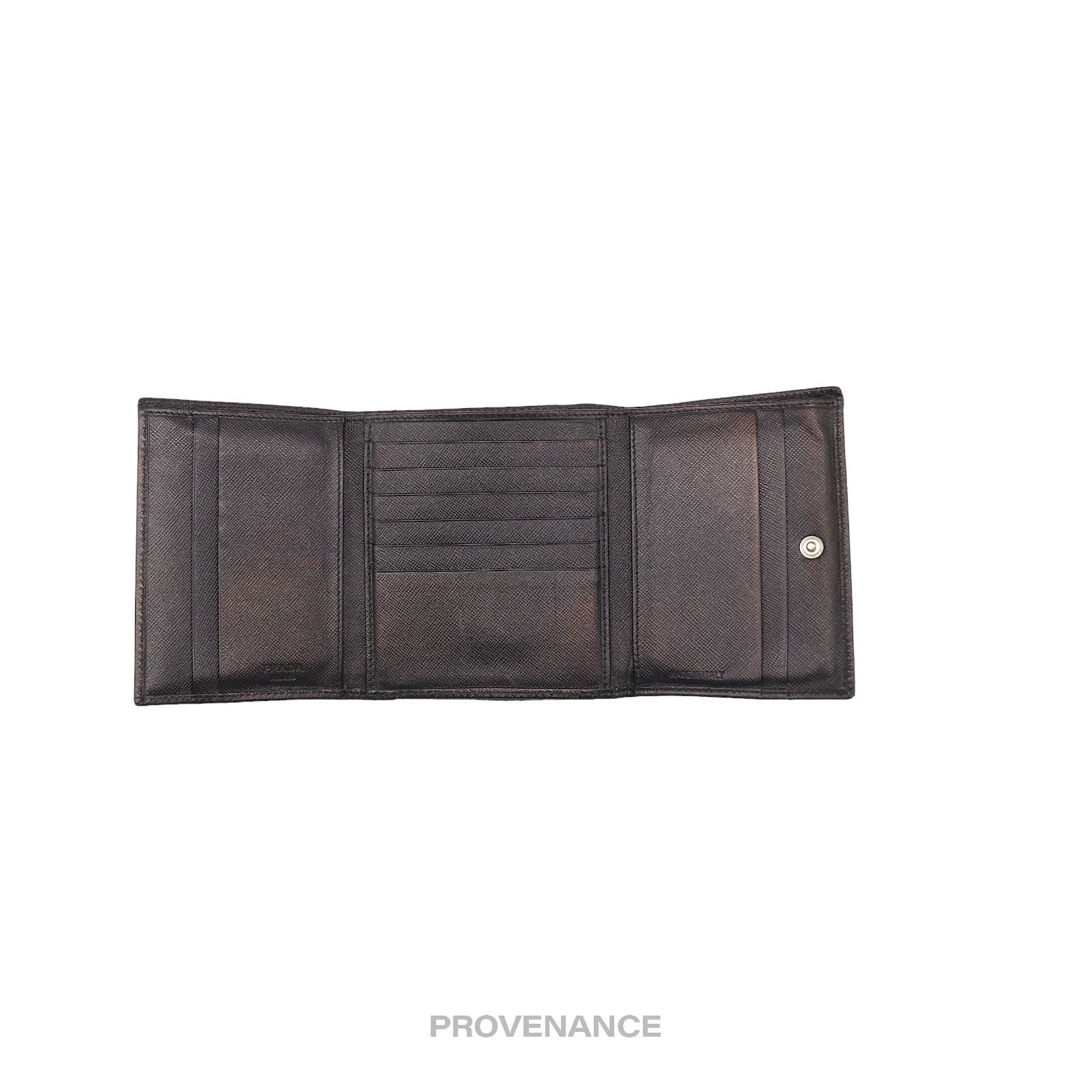 Prada 🔴 Prada Trifold Wallet - Black Saffiano Leather Size ONE SIZE - 7 Thumbnail
