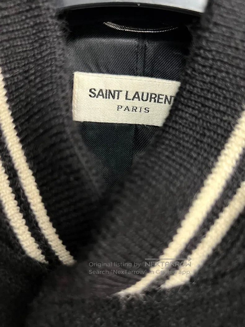 Saint Laurent Paris Saint Laurent Paris Black and White Sheepskin Patched Wool Size US M / EU 48-50 / 2 - 3 Thumbnail