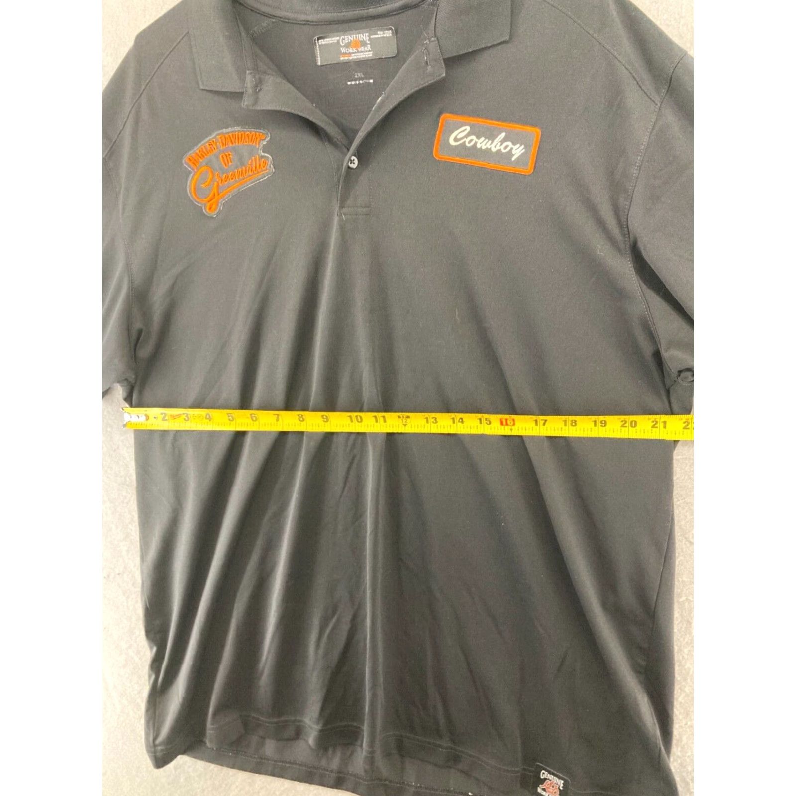 Harley Davidson HARLEY-DAVIDSON Polo Shirt Mens 2XL Black Cowboy Workwear Golf Racing Size US XXL / EU 58 / 5 - 2 Thumbnail