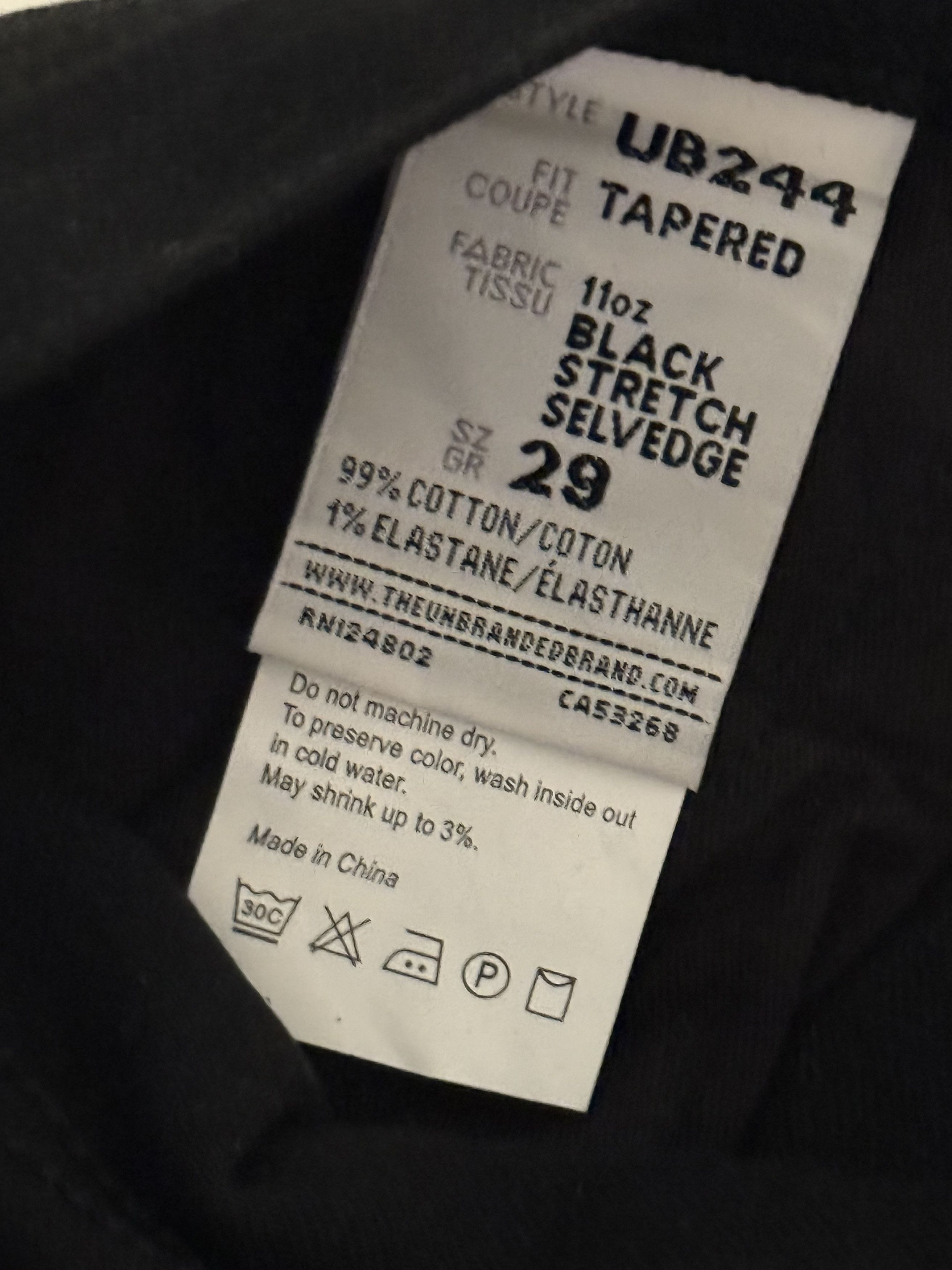 The Unbranded Brand 11oz Black Stretch Selvedge Denim - Unbranded Brand - 29 Size US 29 - 4 Thumbnail