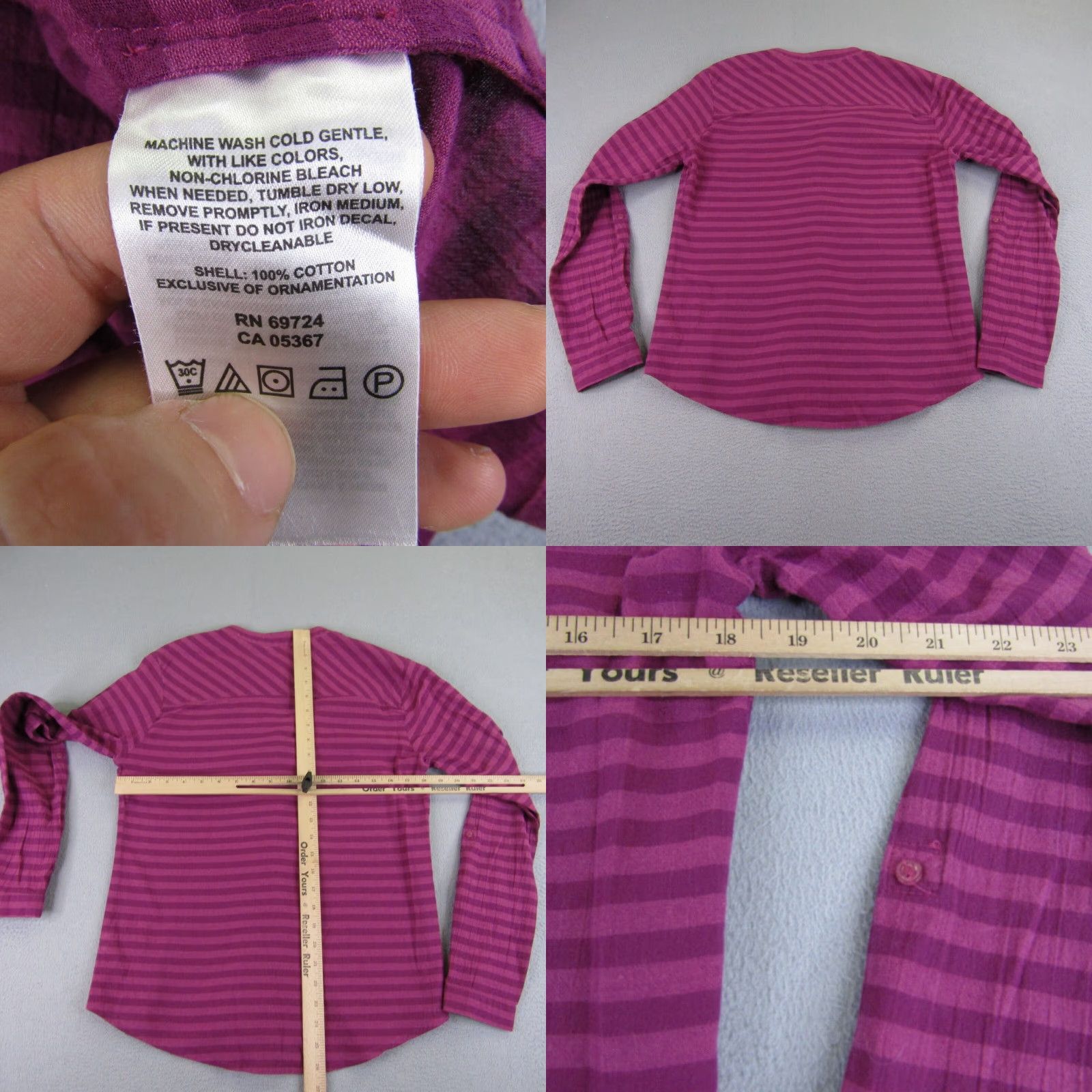Mountain Hardwear Mountain Hardwear Shirt Womens 10 Pink Stripes Button Up V Neck Casual Outdoor Size L / US 10 / IT 46 - 8 Thumbnail