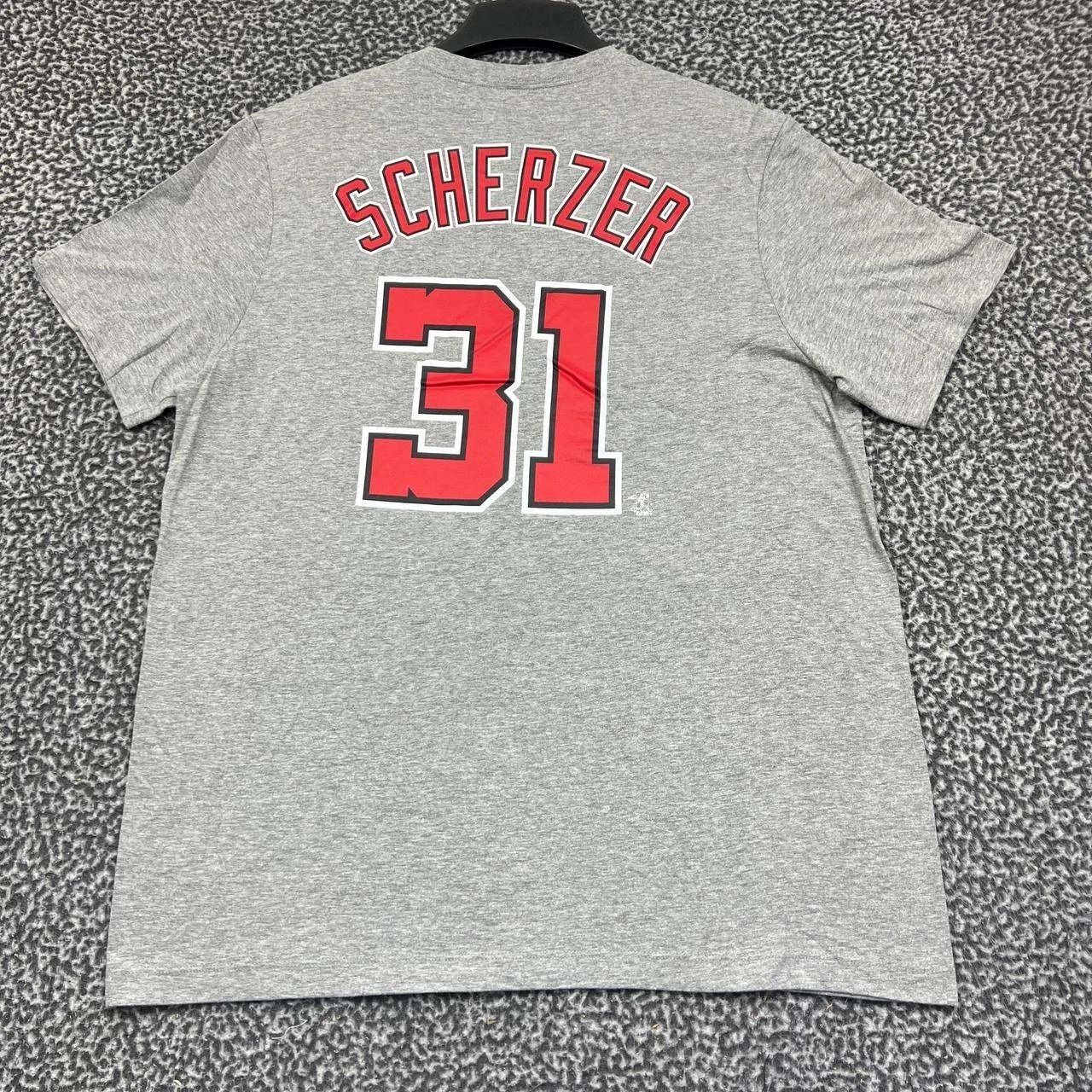 Nike Nike Shirt Men Gray Washington Nationals Scherzer #31 New L Size US L / EU 52-54 / 3 - 2 Thumbnail