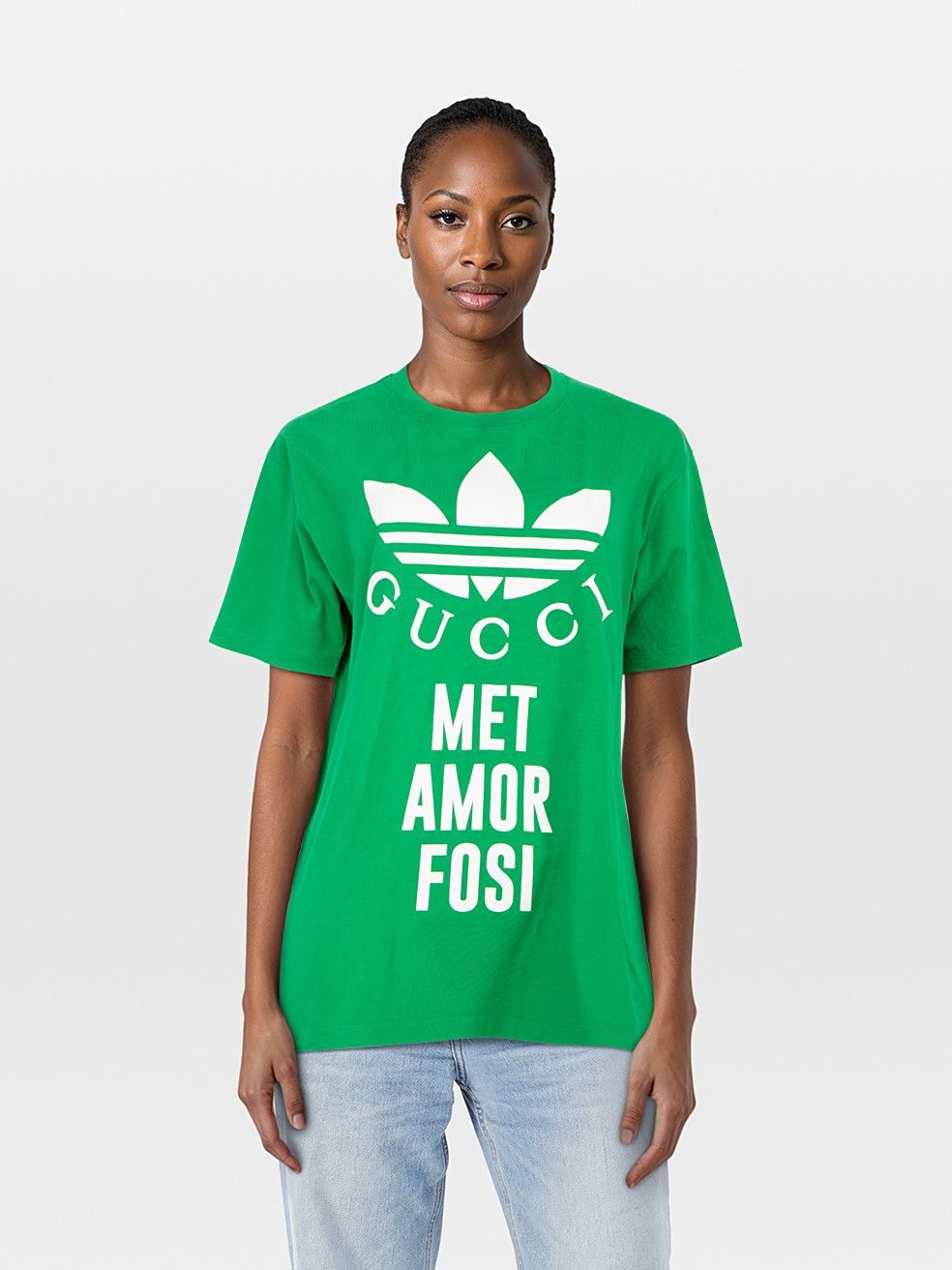 Gucci Gucci x Adidas Green Oversized Printed T-Shirt | Grailed display picture 1