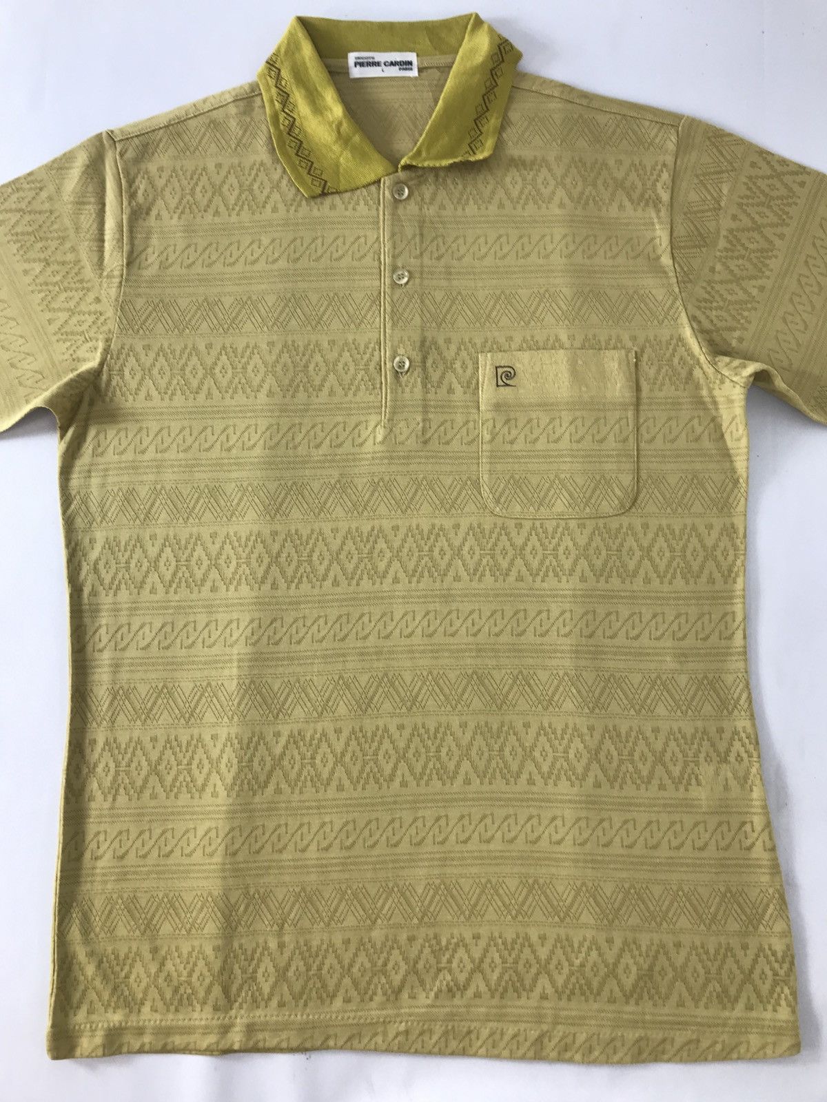 Pierre Cardin 90s Pierre Cardin Paris Tricot Single Pocket Polo Tee Size US M / EU 48-50 / 2 - 3 Thumbnail