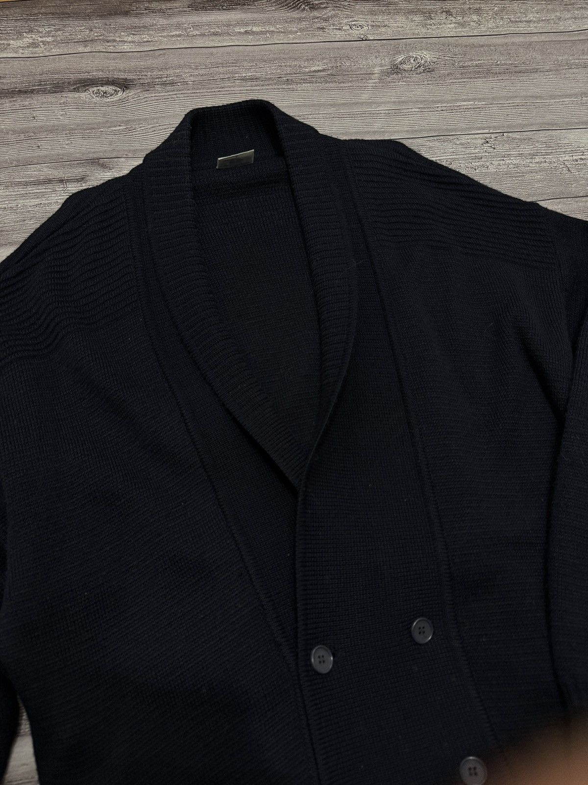 Yves Saint Laurent Vintage Yves Saint Laurent Wool Blend Cardigan Navy Size US L / EU 52-54 / 3 - 3 Thumbnail