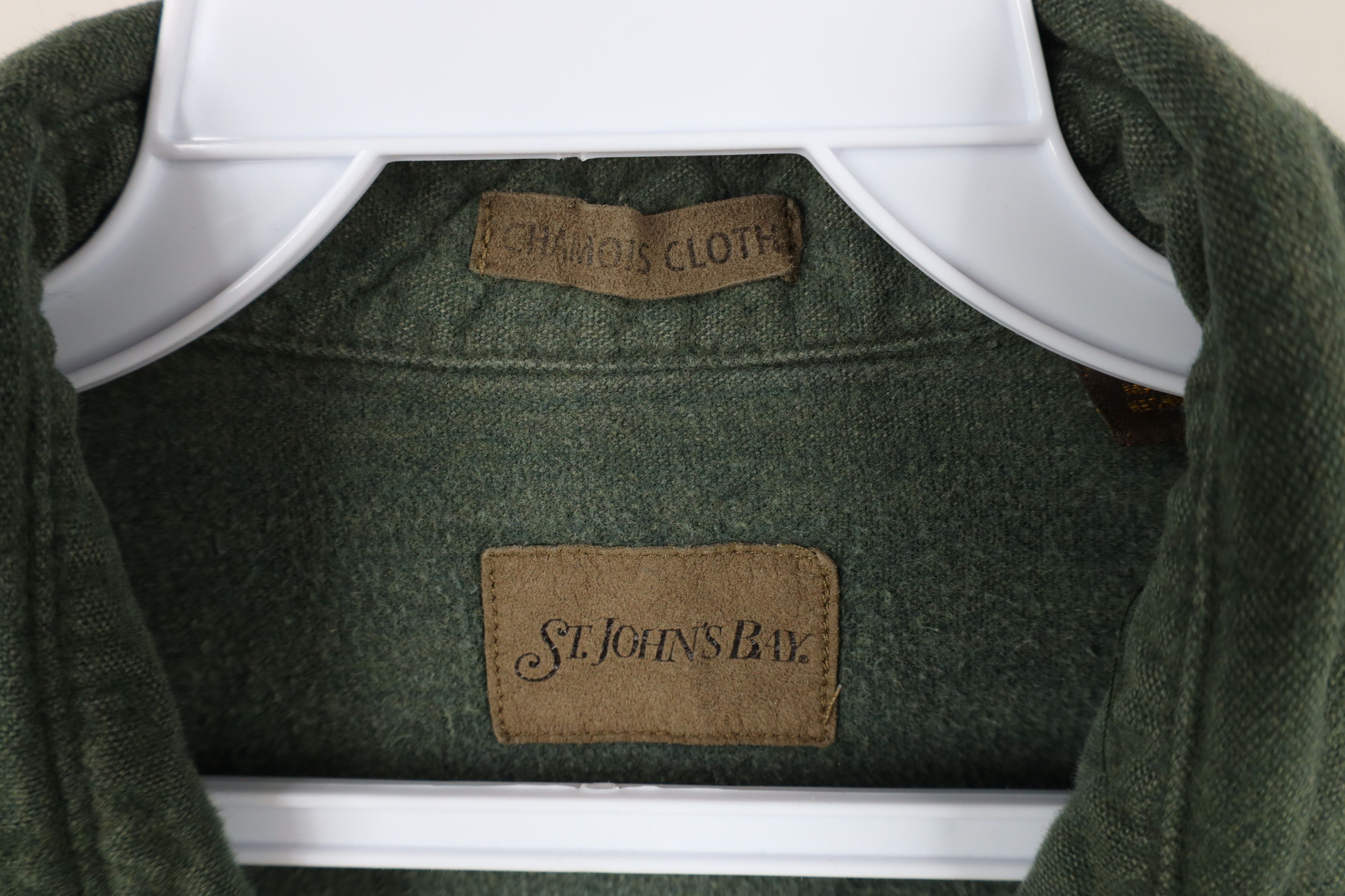 Vintage Vintage 90s Streetwear Chamois Cloth Button Shirt Green Size US XL / EU 56 / 4 - 8 Thumbnail