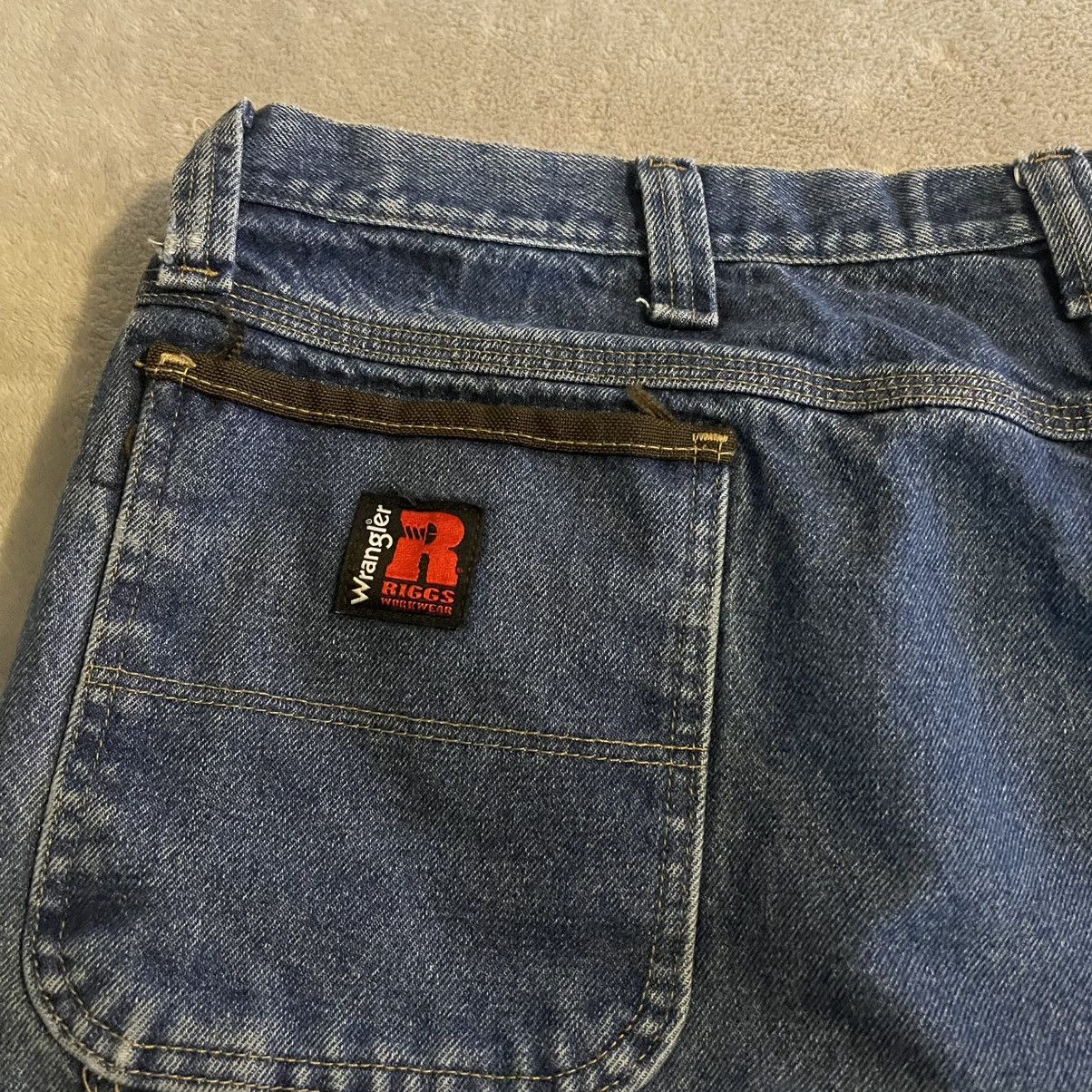Wrangler Vintage 90s Wrangler Riggs Mens Blue Carpenter Jeans 46x32 Size US 44 / EU 60 - 5 Thumbnail