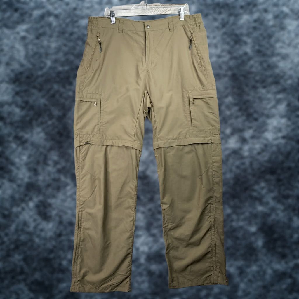 Vintage REI Womens Convertible Cargo Pants 16 Tall Nylon Khaki Zip Off Leg UPF 50+ Beige Hiking Mens Womens Girls Boys (adjusted within rules? No new info) Size 38" / US 16 / IT 52 - 1 Thumbnail