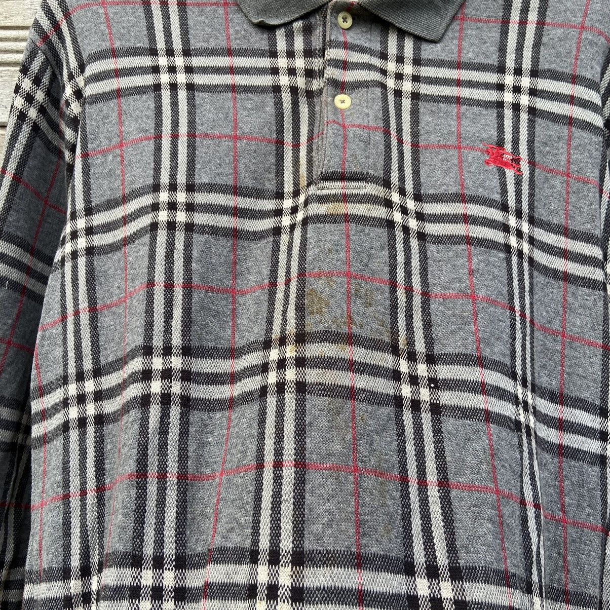 Burberry × Designer × Vintage Vintage Burberrys Checker LongSleeve Polos Shirt Size US M / EU 48-50 / 2 - 4 Thumbnail
