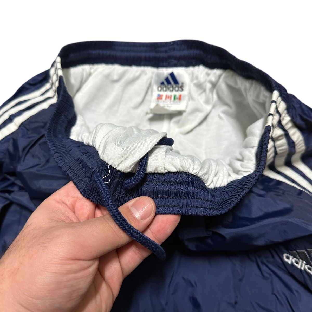 Adidas × Vintage Vintage 90s Adidas Blue Windbreaker Sweatpants Size US 36 / EU 52 - 8 Thumbnail