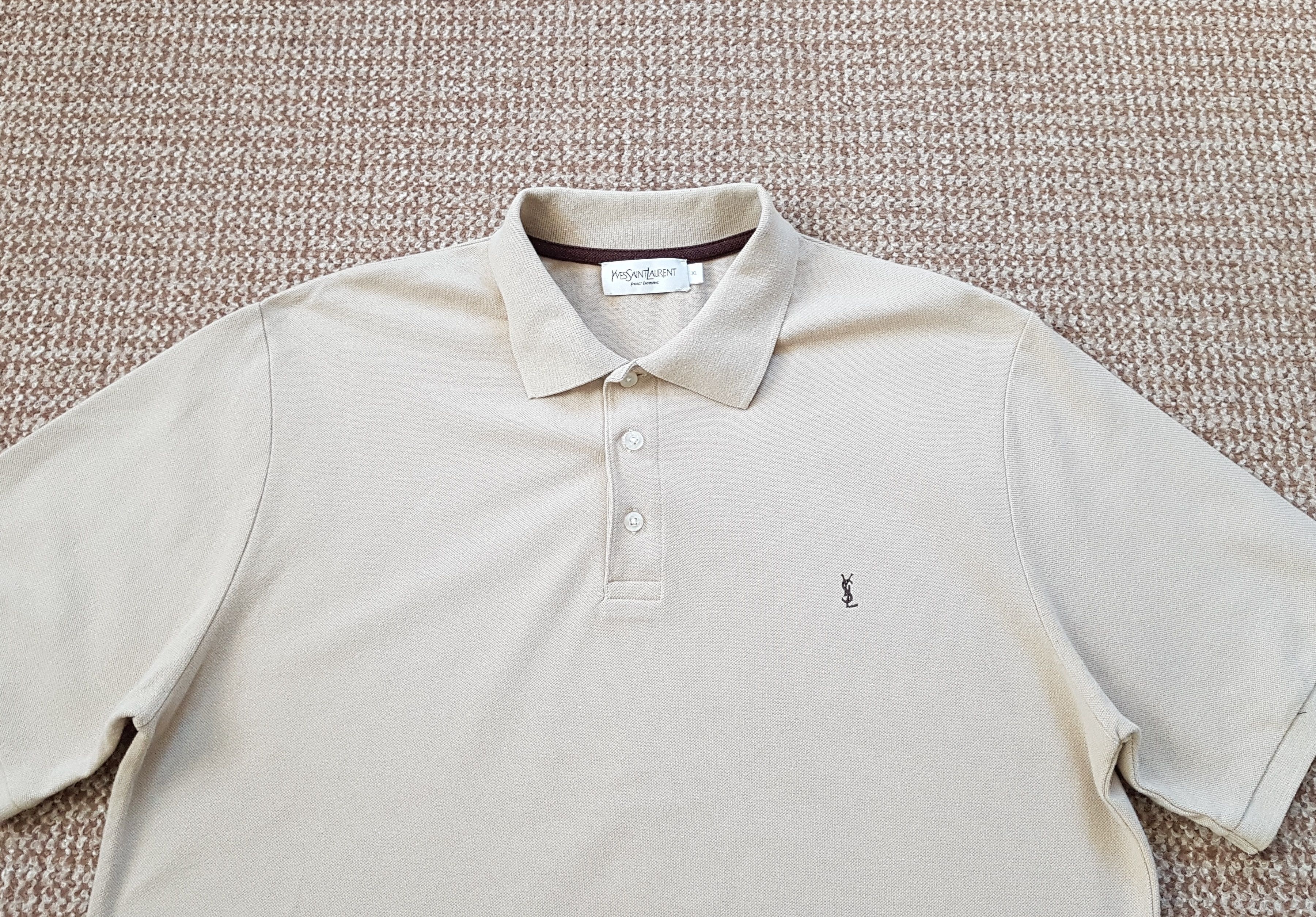 Yves Saint Laurent YSL Vintage Yves Saint Laurent Beige Polo Shirt sz XL Size US XL / EU 56 / 4 - 2 Thumbnail