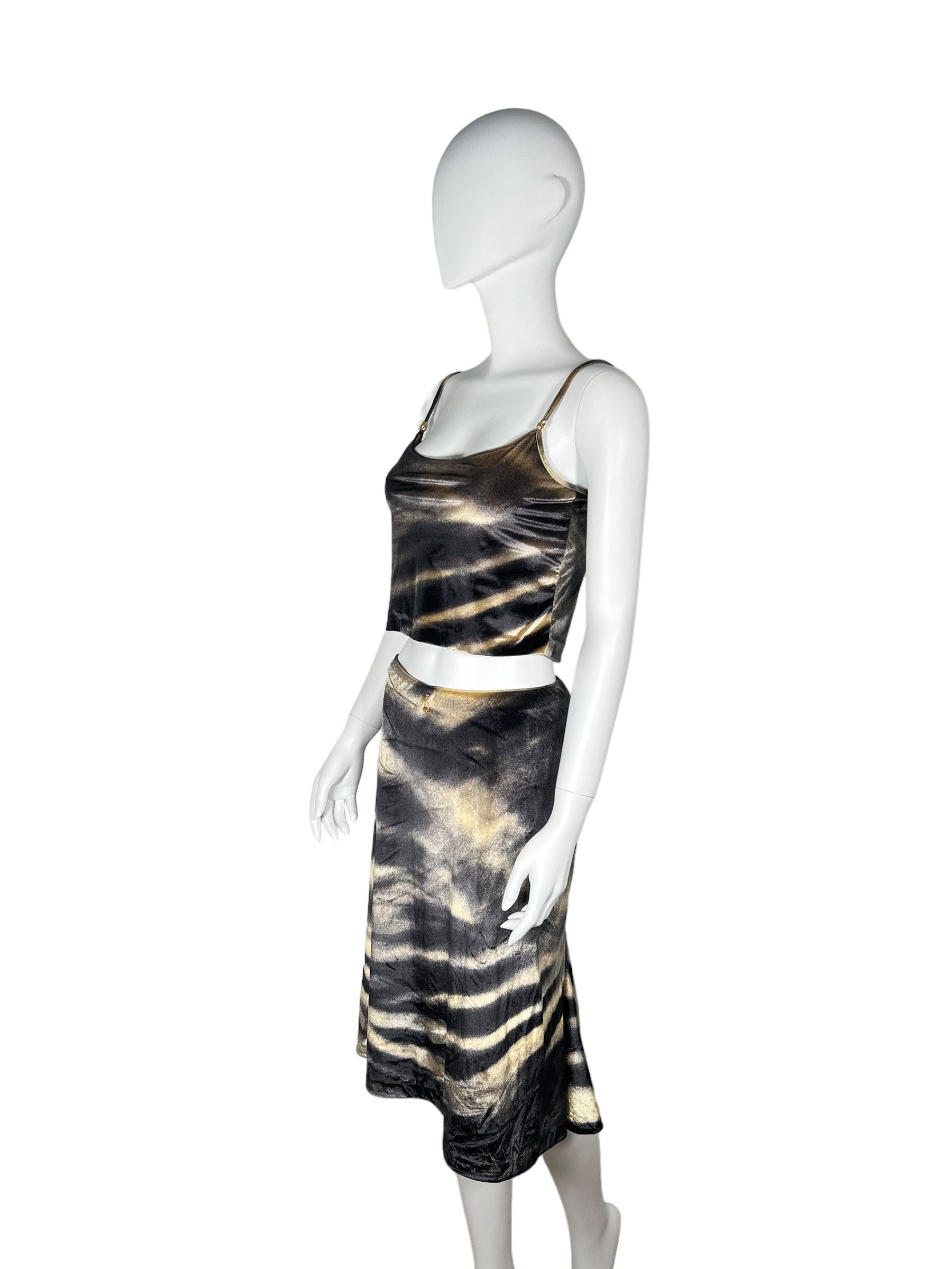 Roberto Cavalli Roberto Cavalli F/W 2000 Tiger Print Velvet Set Size S / US 4 / IT 40 - 3 Thumbnail