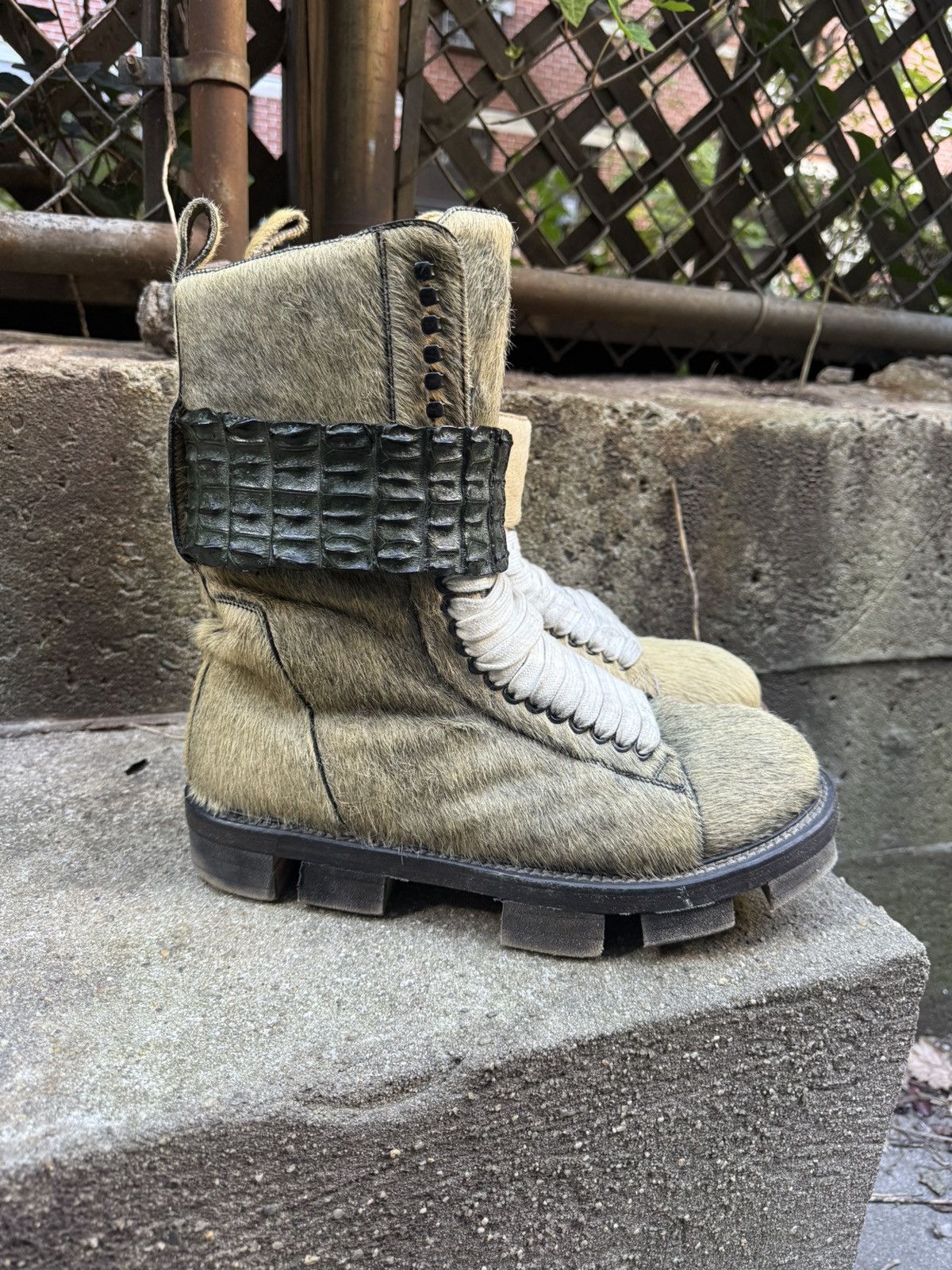 Rick Owens FW13 Rick Owens Plinth Runway Boots | Grailed