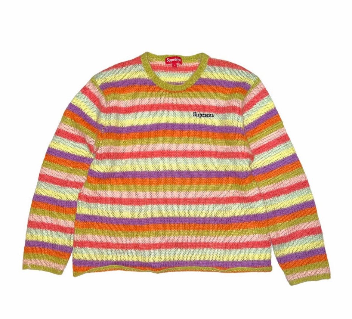 Supreme Supreme Striped Mohair Sweater 'Multi' Size US L / EU 52-54 / 3 - 1 Thumbnail