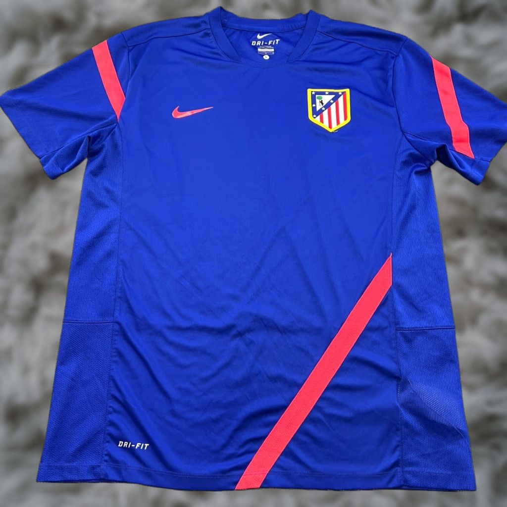 Nike Nike Atletico Madrid 2011-2012 Training Football Jersey Shirt Mens Large Blue Adult Short Sleeve Moisture Wicking Quick Dry Soccer Jersey Size US L / EU 52-54 / 3 - 1 Thumbnail