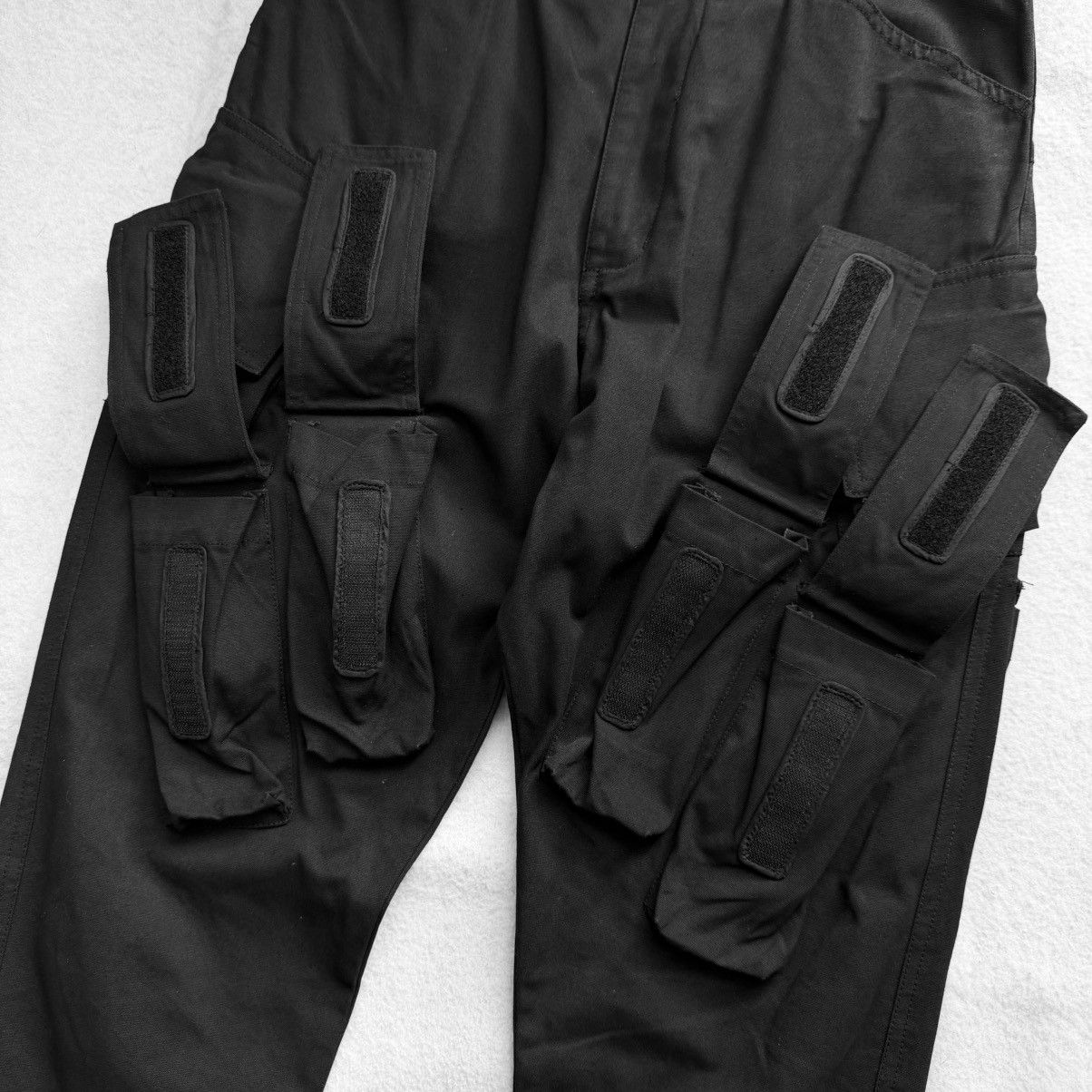 Other 2000s Chaunk DRKLAC Canvas Gasmask Cargo Pants Size US 30 / EU 46 - 4 Thumbnail