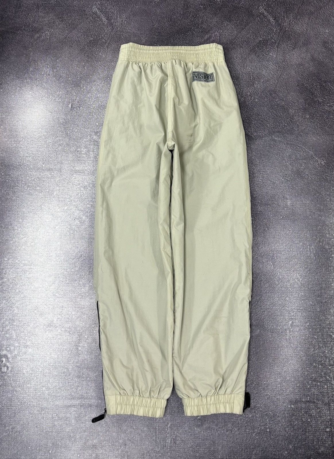 Japanese Brand Vintage Vision Y2K Beige Japanese Hype Baggy Nylon Pants Size US 34 / EU 50 - 2 Thumbnail