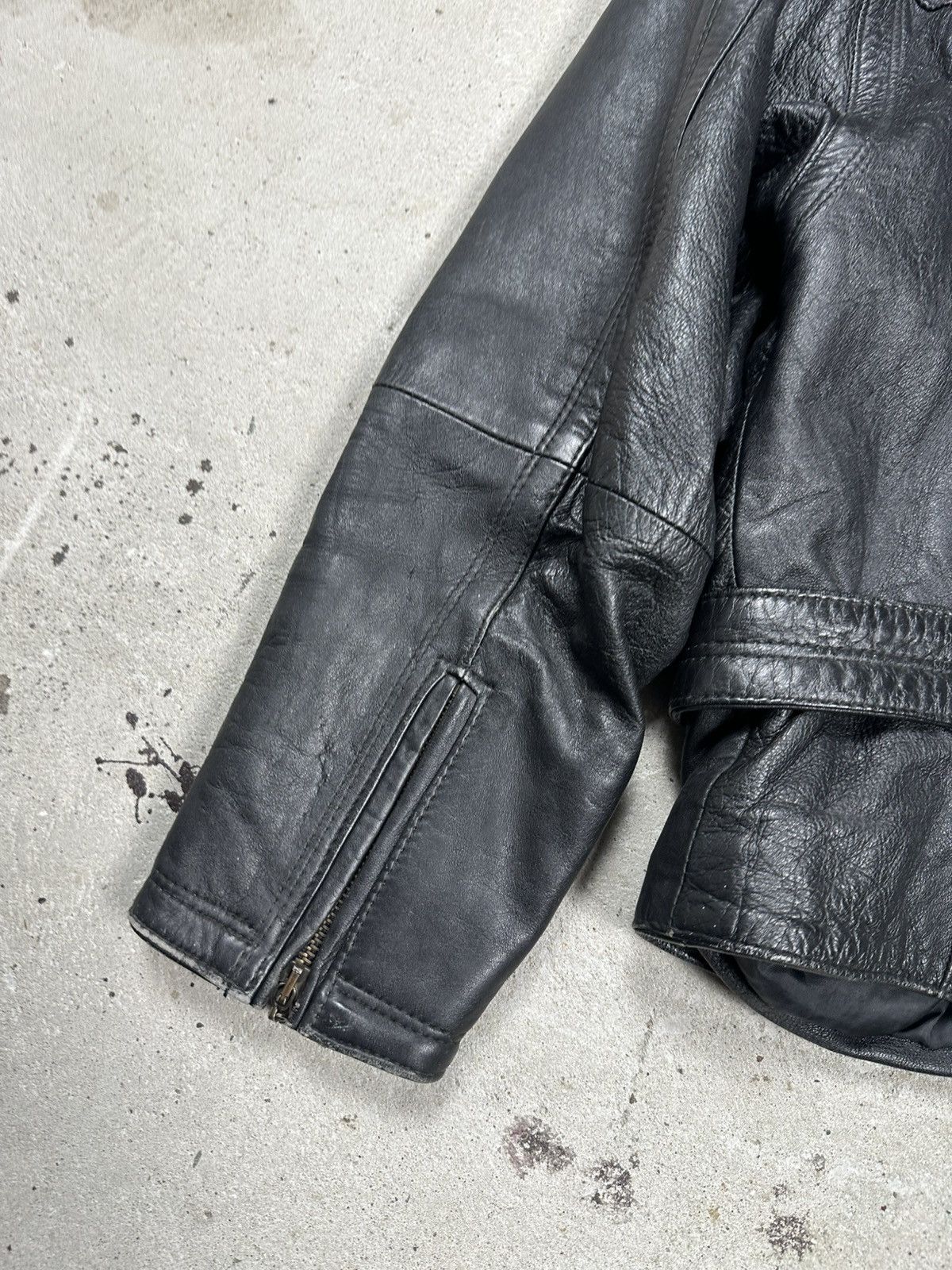 Vintage Vintage Y2K Moto Biker Style Black Cropped Leather Jacket Size US S / EU 44-46 / 1 - 11 Thumbnail