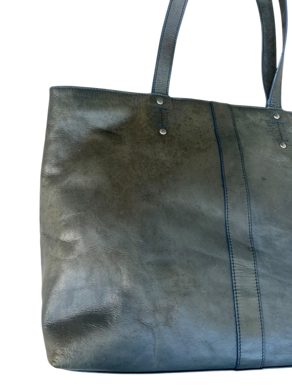 Tete Homme Tete Homme Japan Faded Patina All Leather Tote Bag Size ONE SIZE - 8 Thumbnail